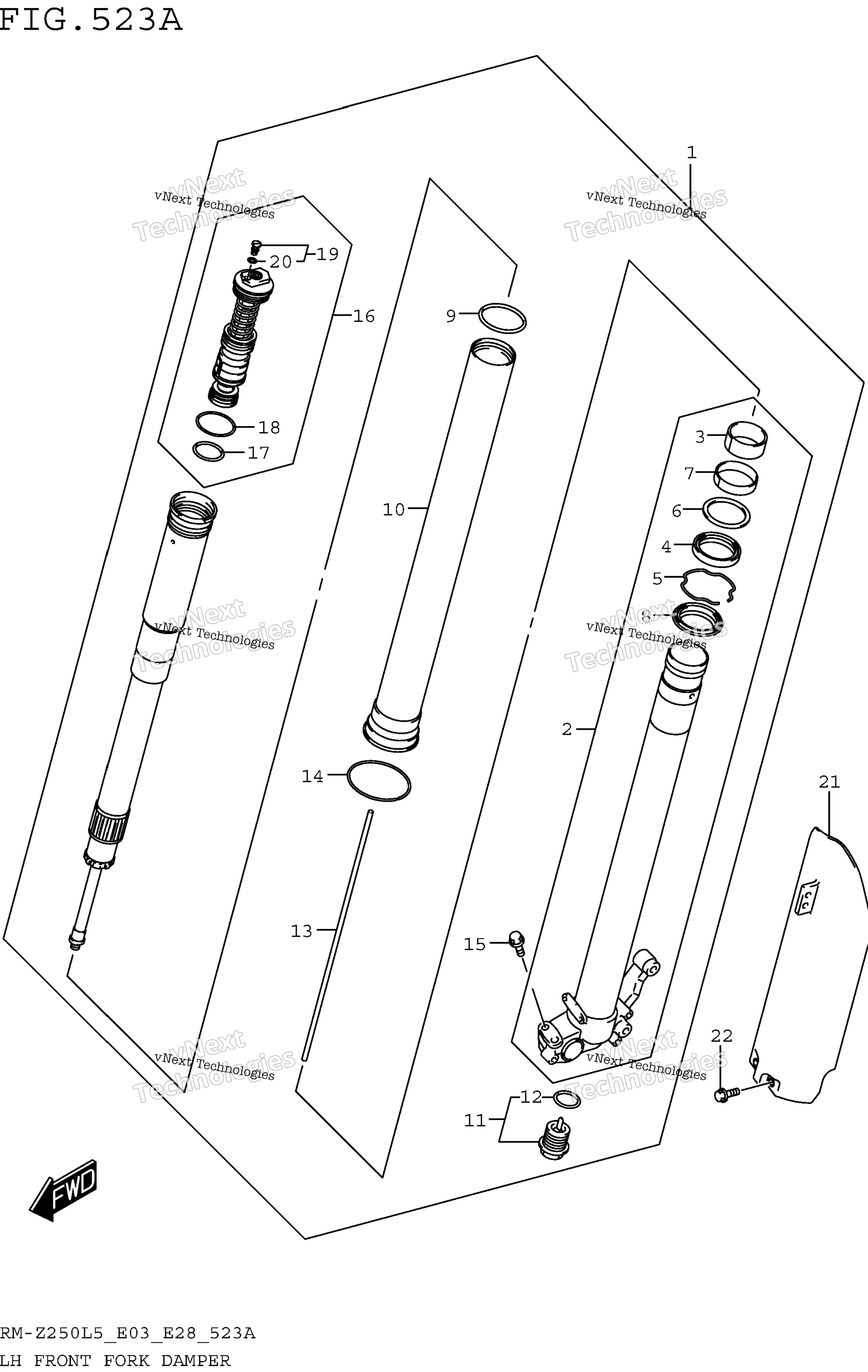 Lh передний вилка Damper