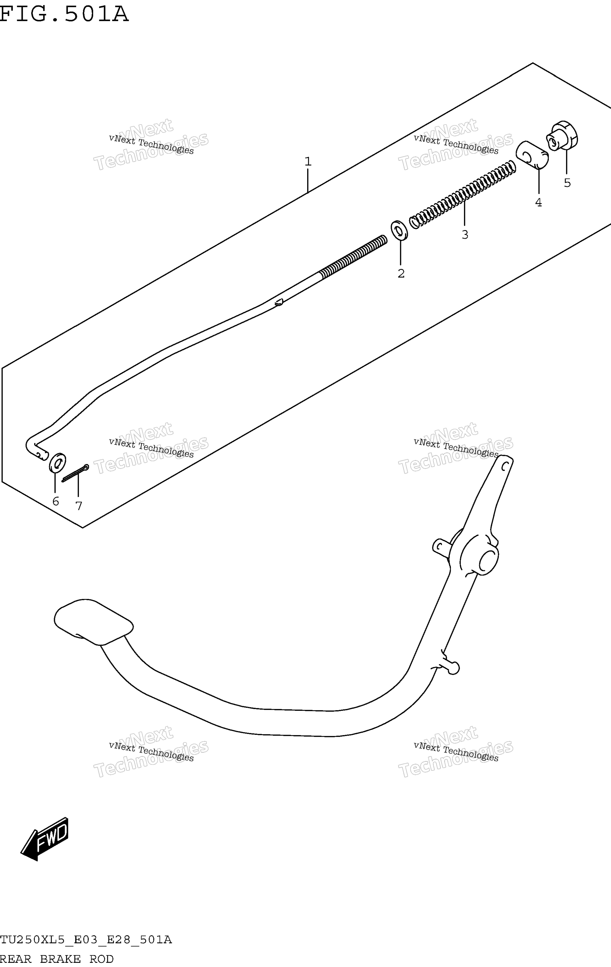 Задняя часть Brake Rod