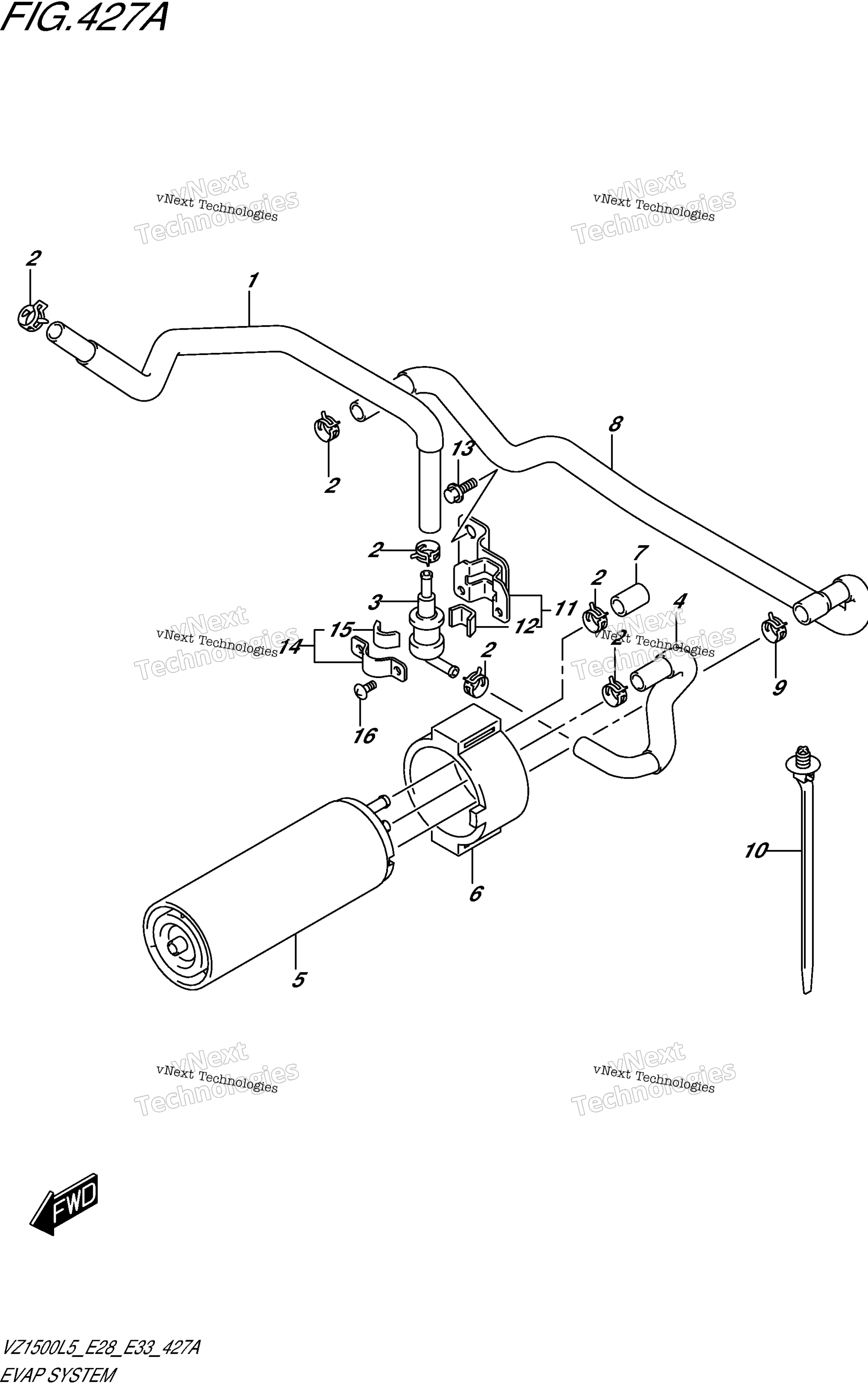 Система испарения (Vz1500l5 E33)