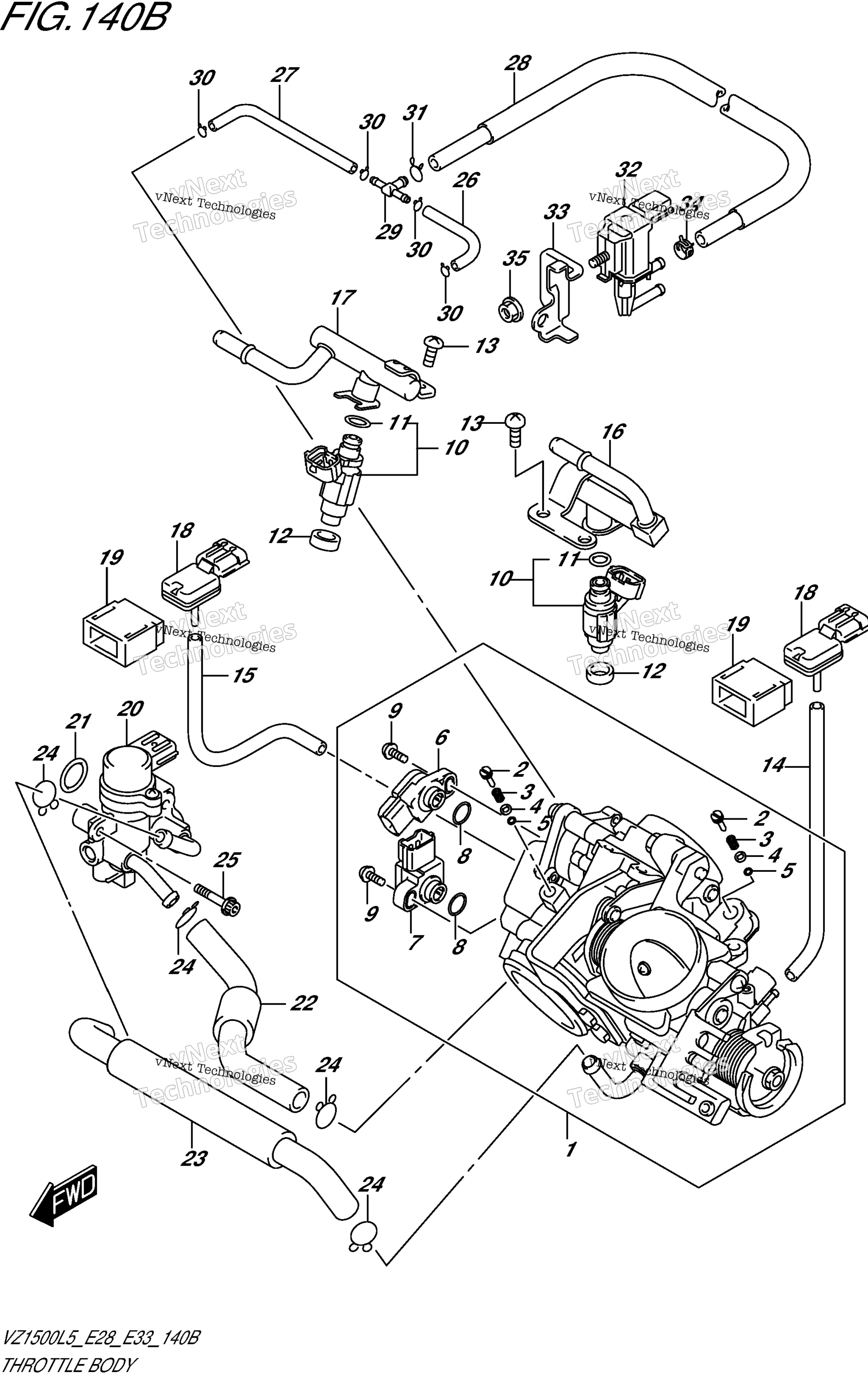 Дроссельный узел (Vz1500l5 E33)