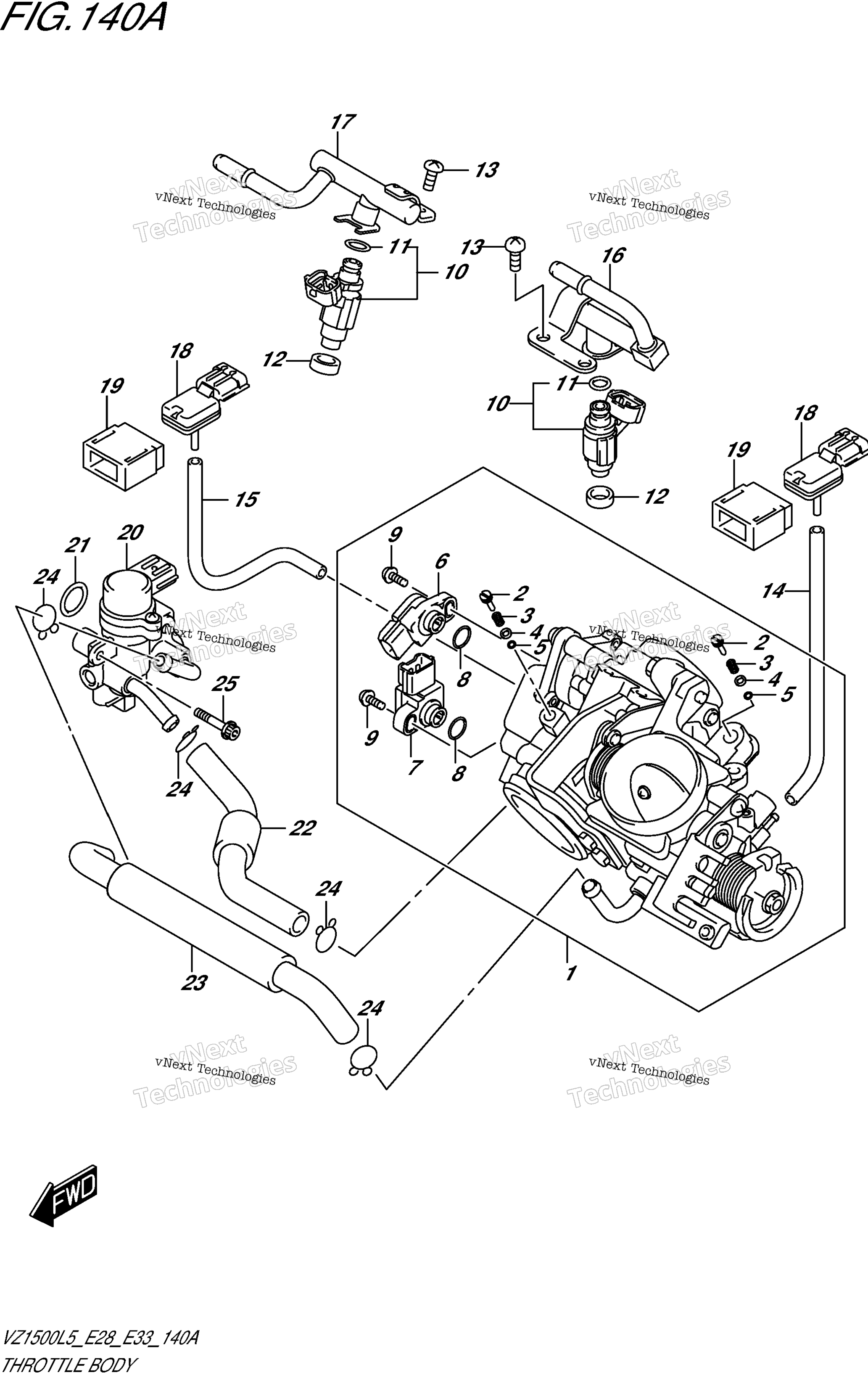 Дроссельный узел (Vz1500l5 E28)