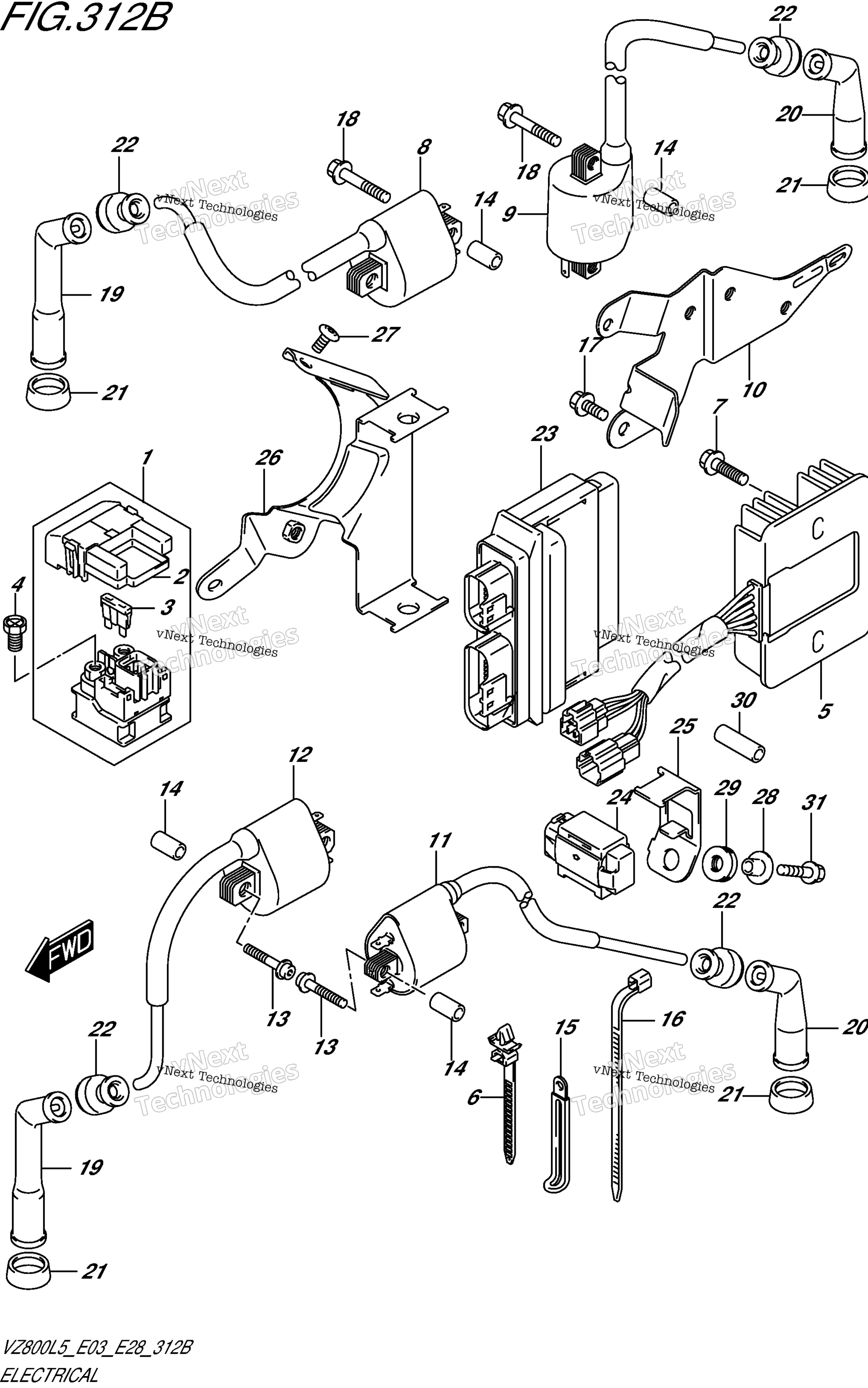 Электрооборудование (Vz800l5 E28)