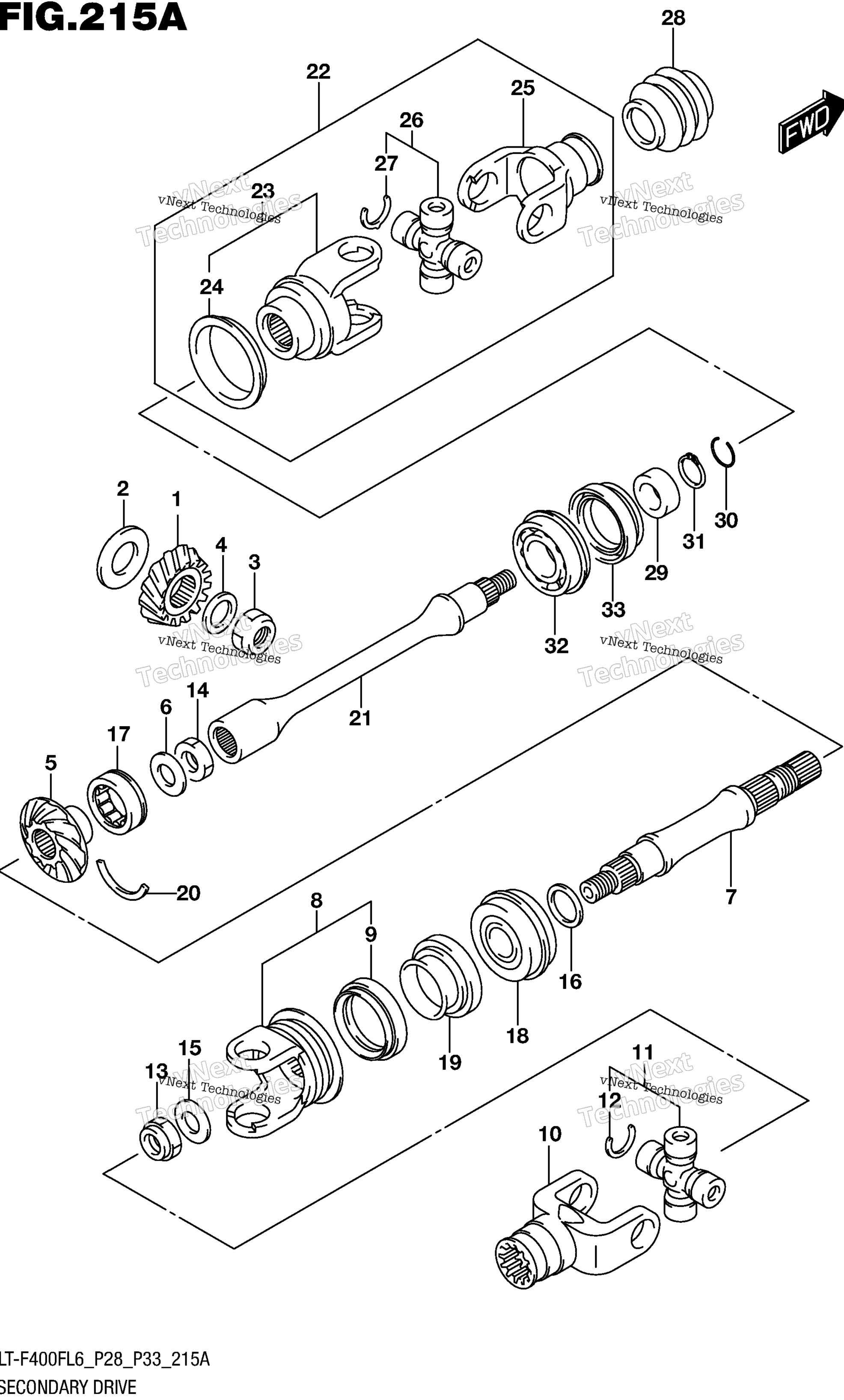 Secondary привод (Lt F400fl6 P28)