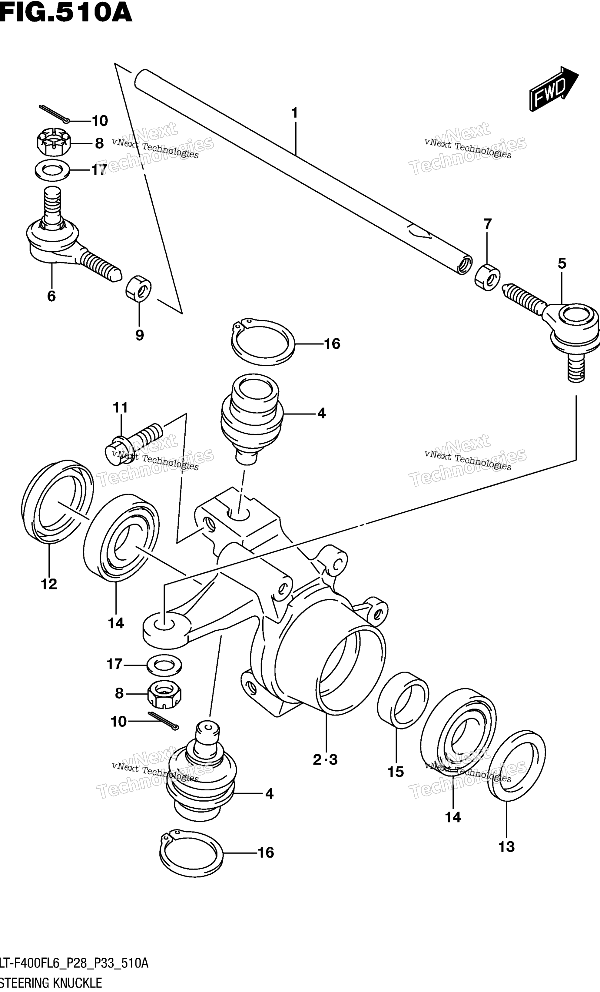 Рулевое управление Knuckle (Lt-F400fl6 P28)