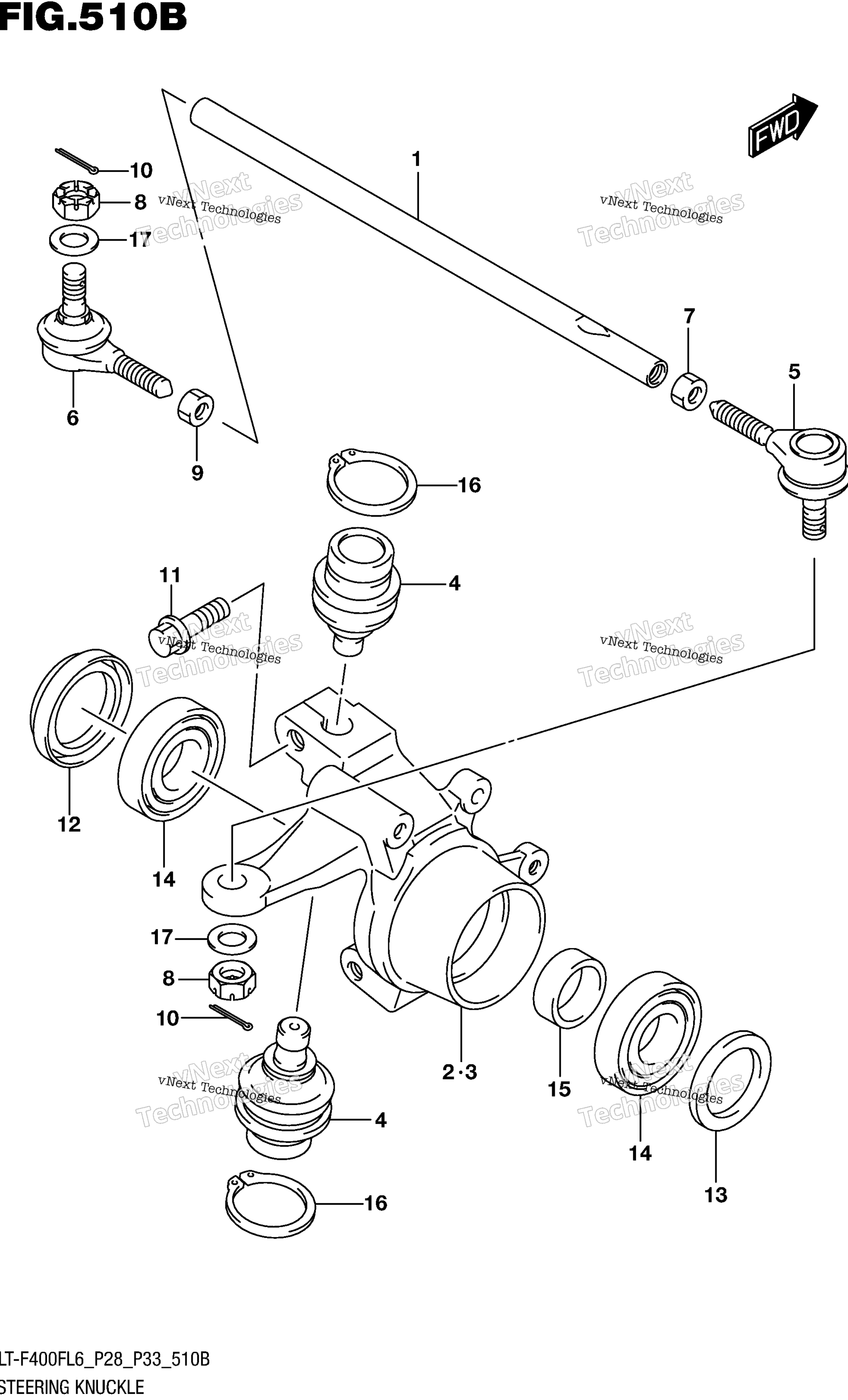 Рулевое управление Knuckle (Lt-F400fl6 P33)