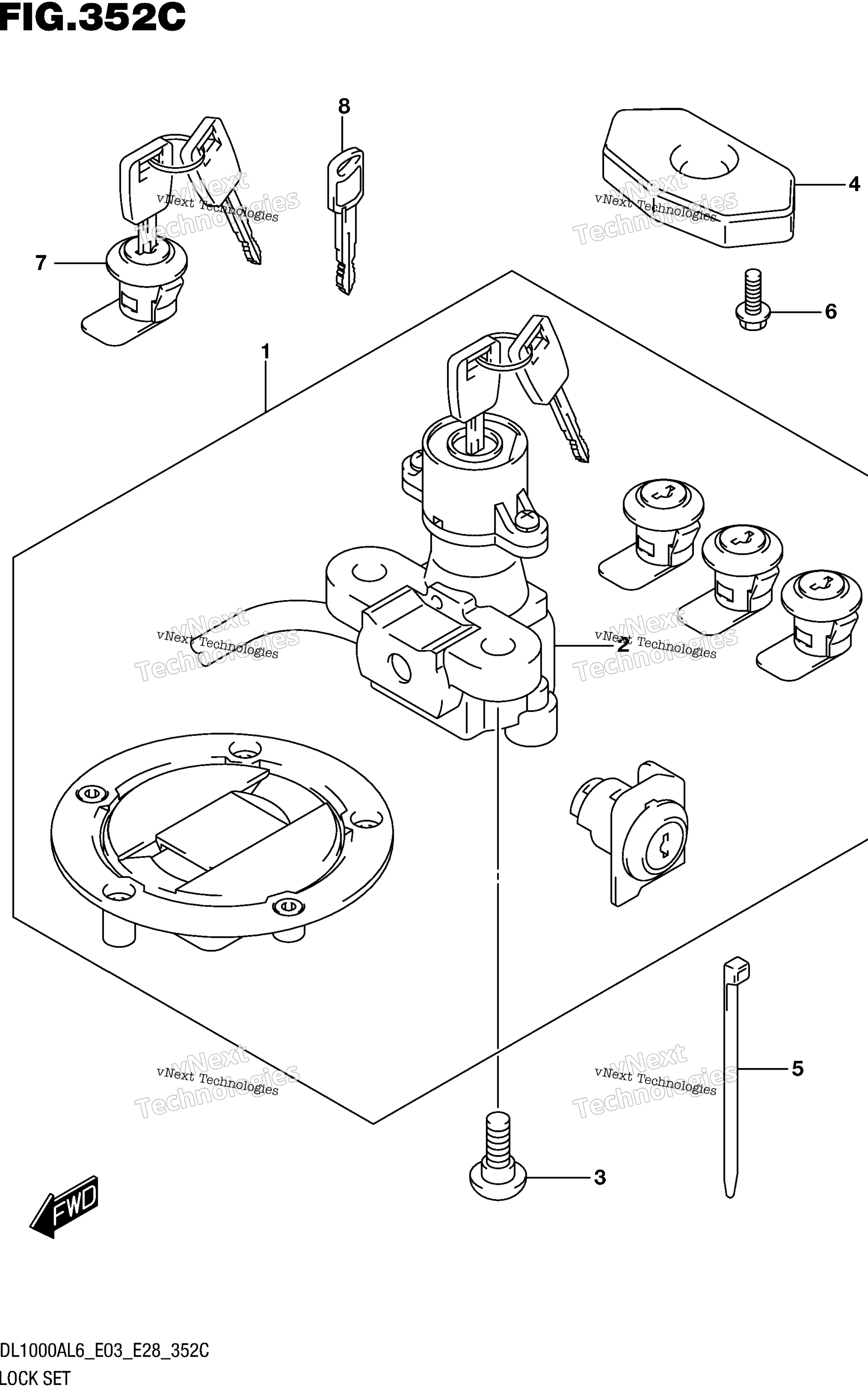 Замок (For Pannir Case) (Dl1000al6 E28)