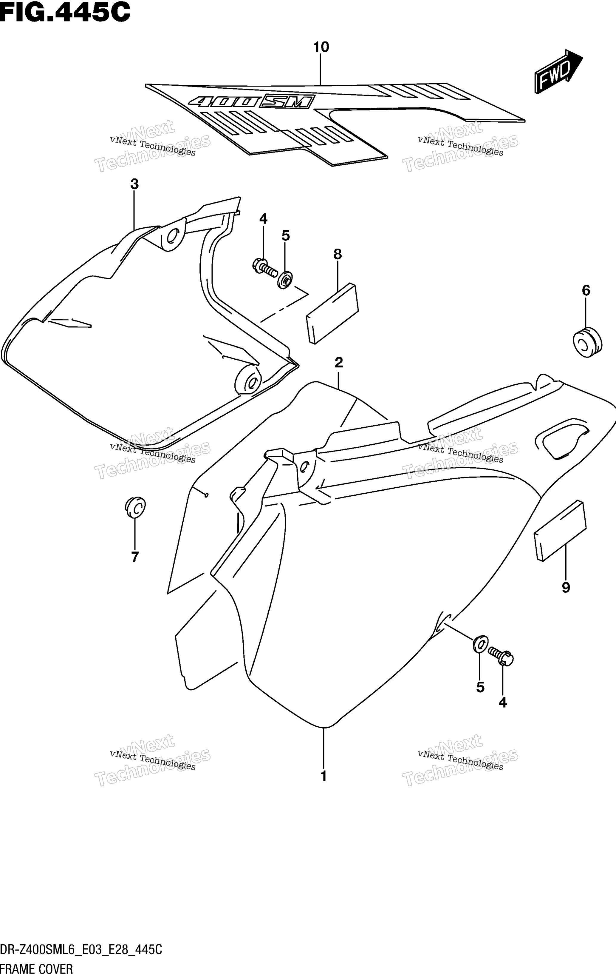 Крышка рамы (Dr-Z400sml6 E33)