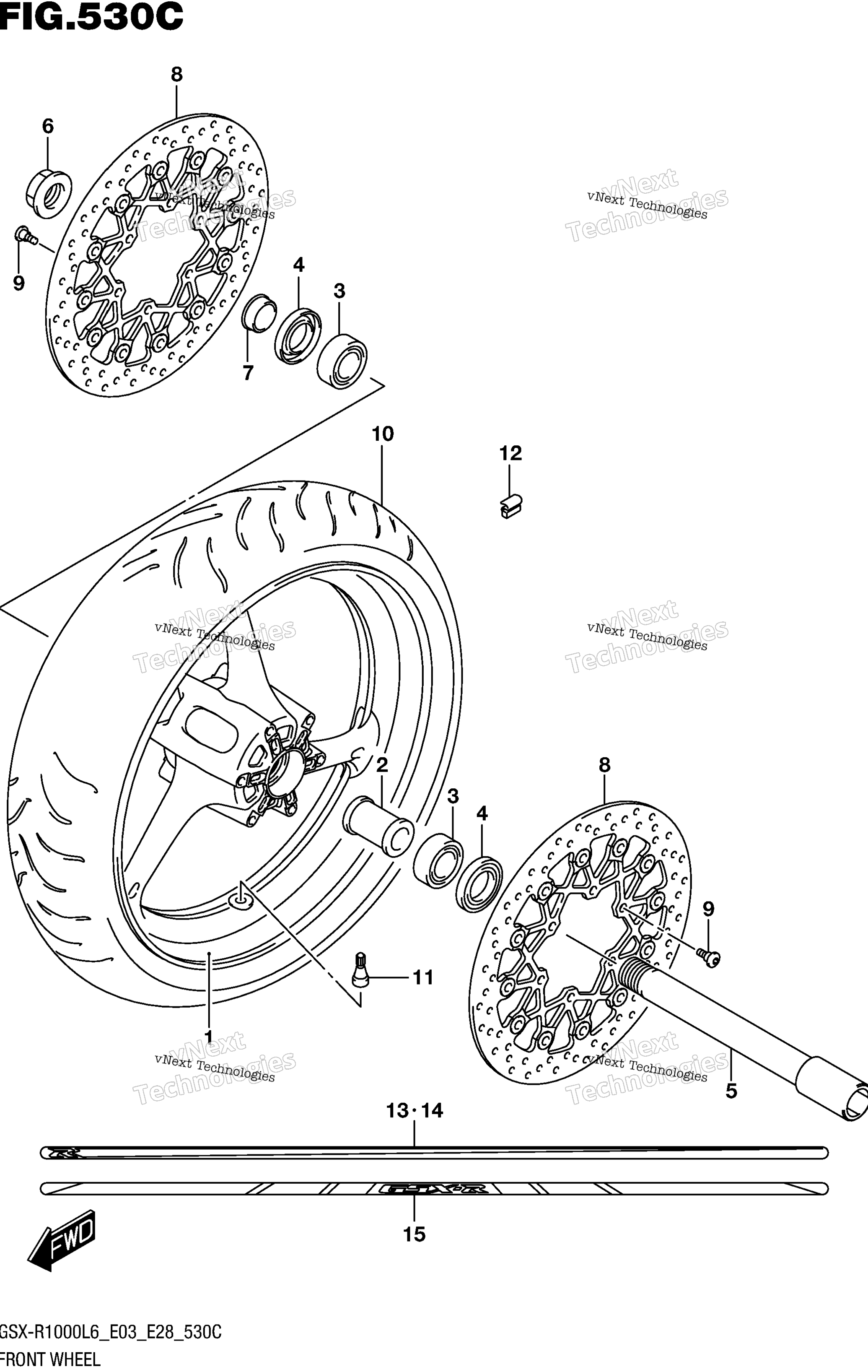 Переднее колесо (Gsx-R1000l6 E33)
