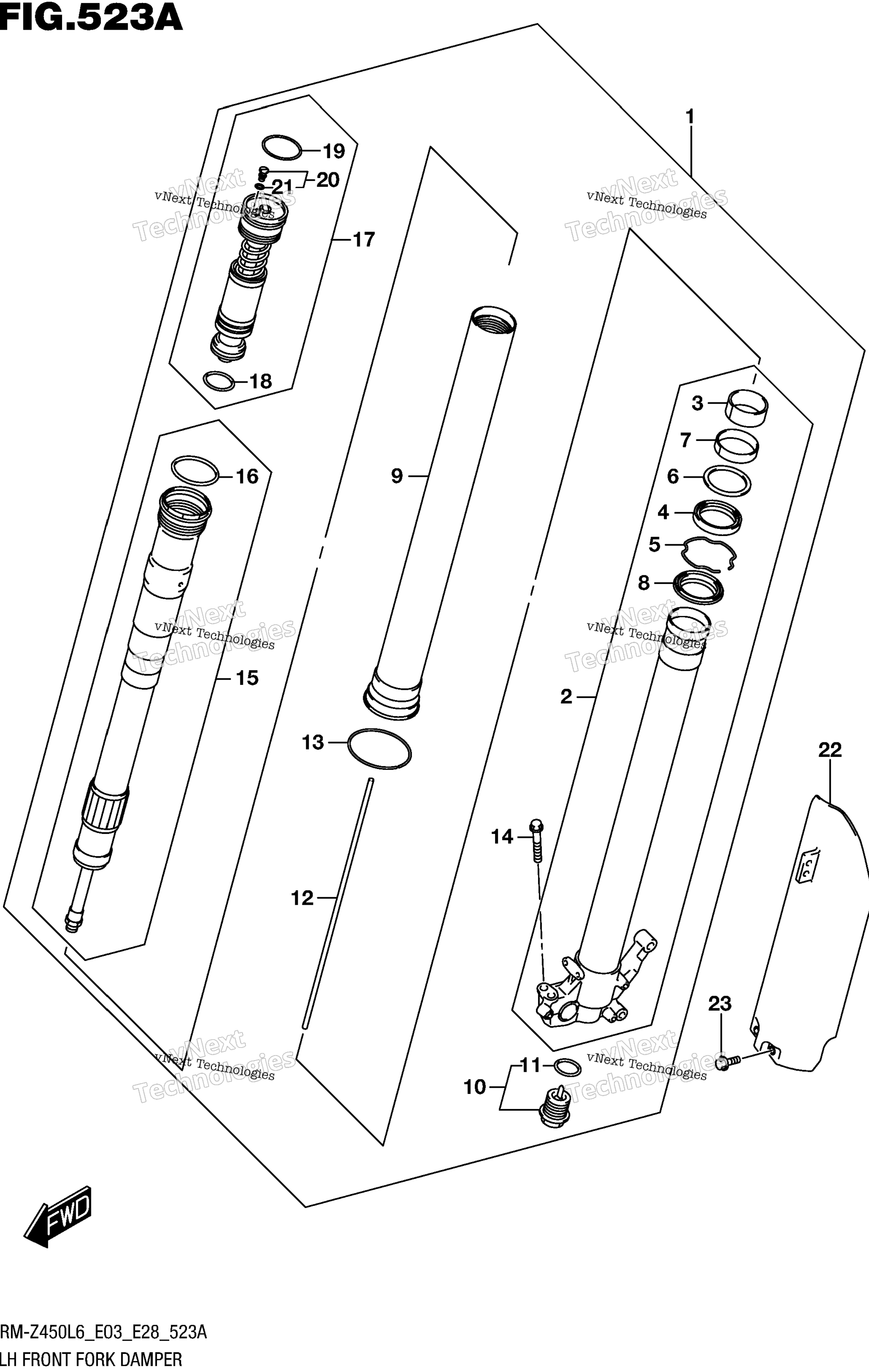Lh передний вилка Damper