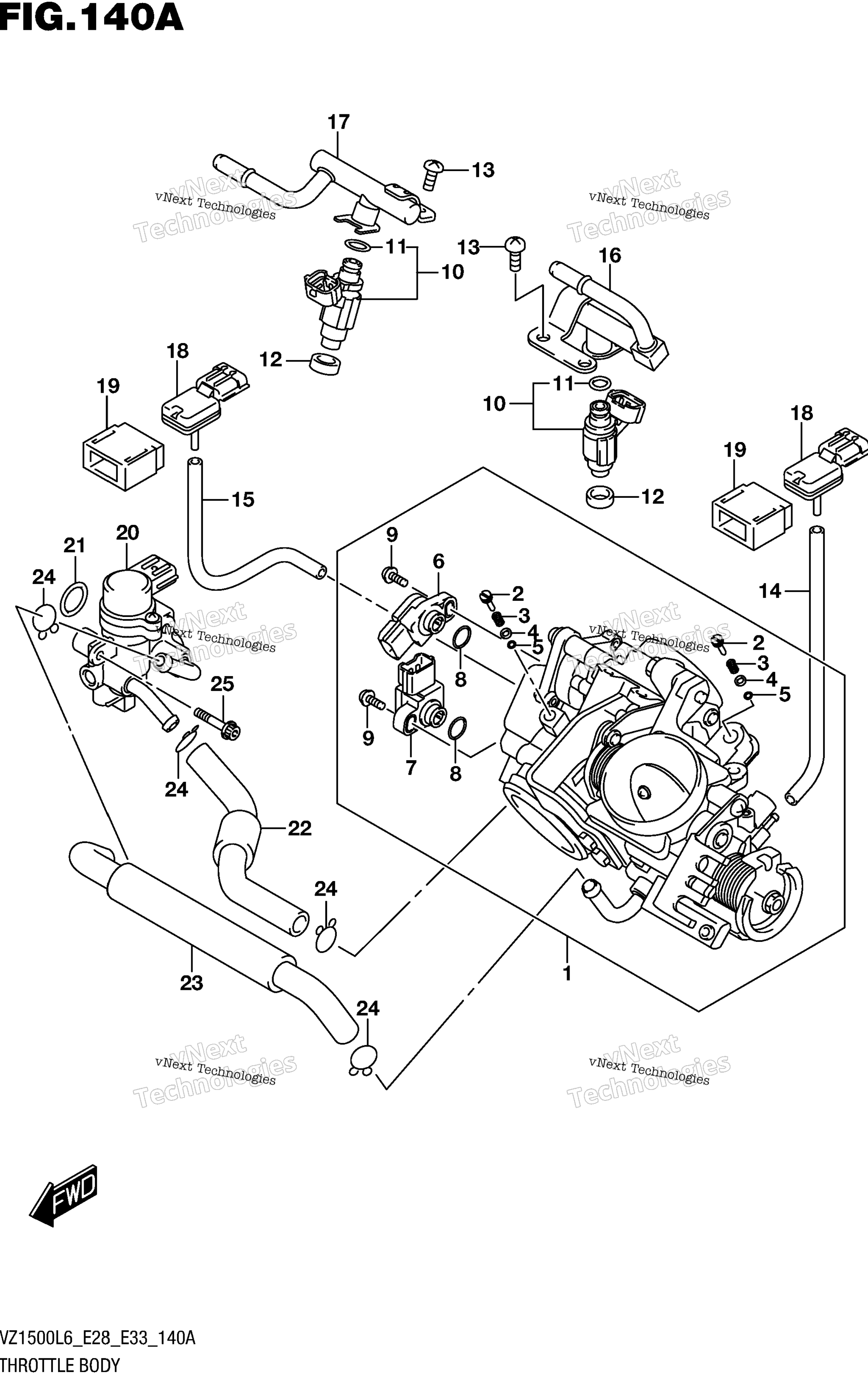 Дроссельный узел (Vz1500l6 E28)
