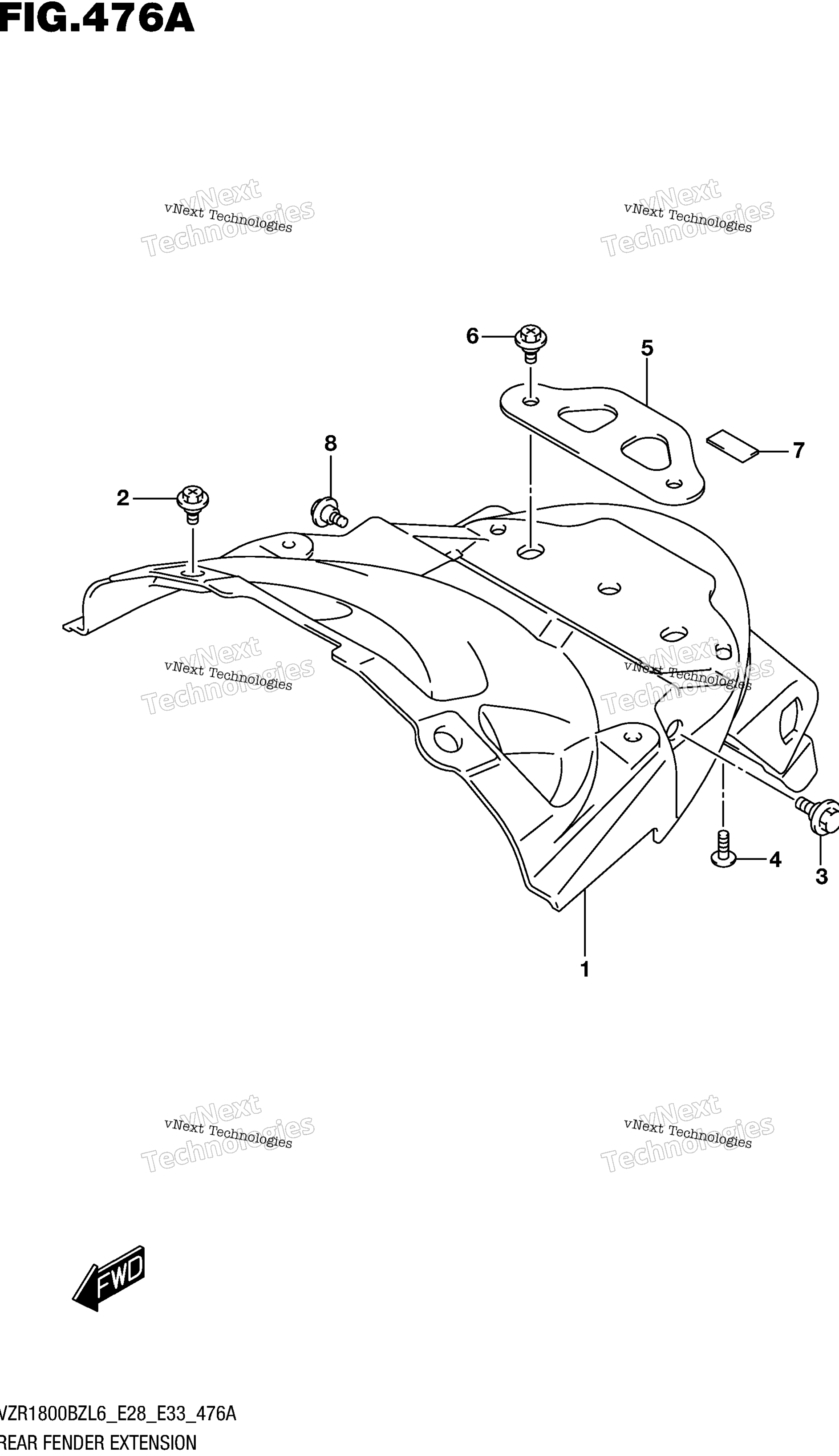 Задняя часть Fender Extension