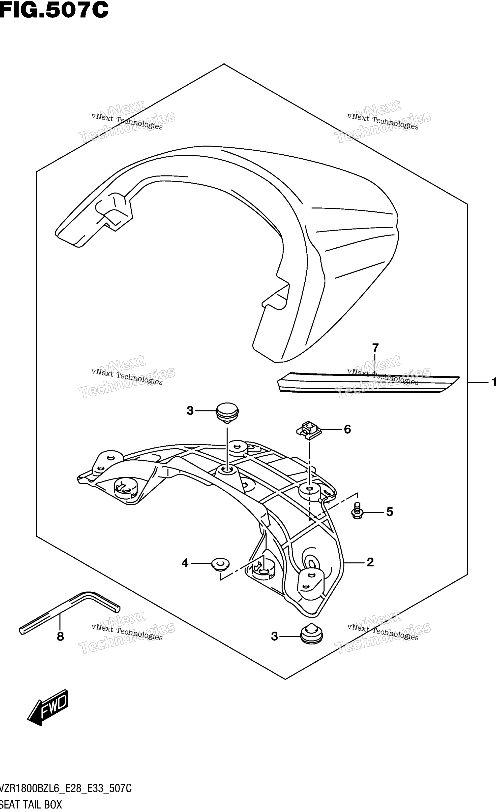 сиденье Tail Box (For Bbd) (Vzr1800bzl6 E33)
