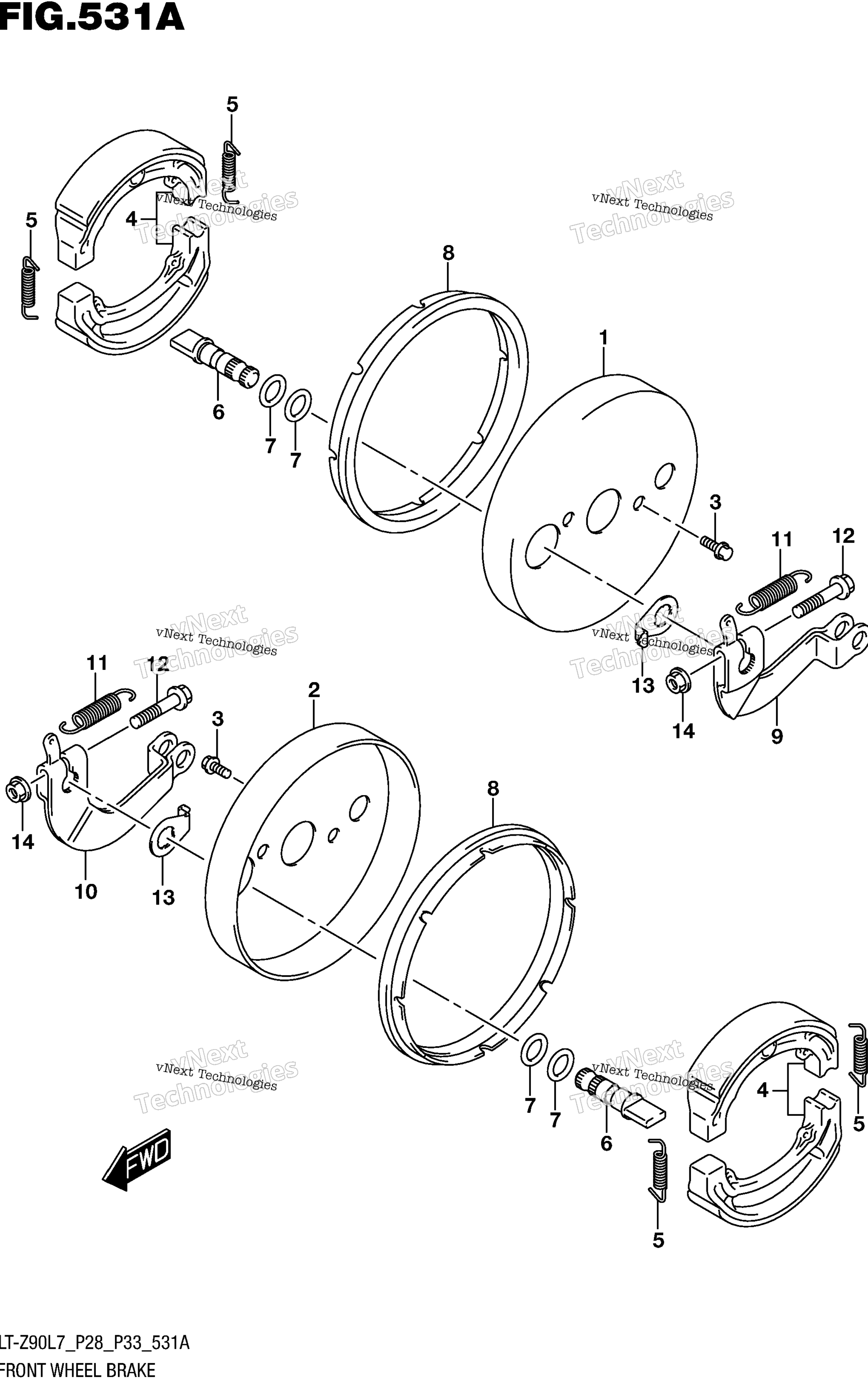 Передняя часть Wheel Brake