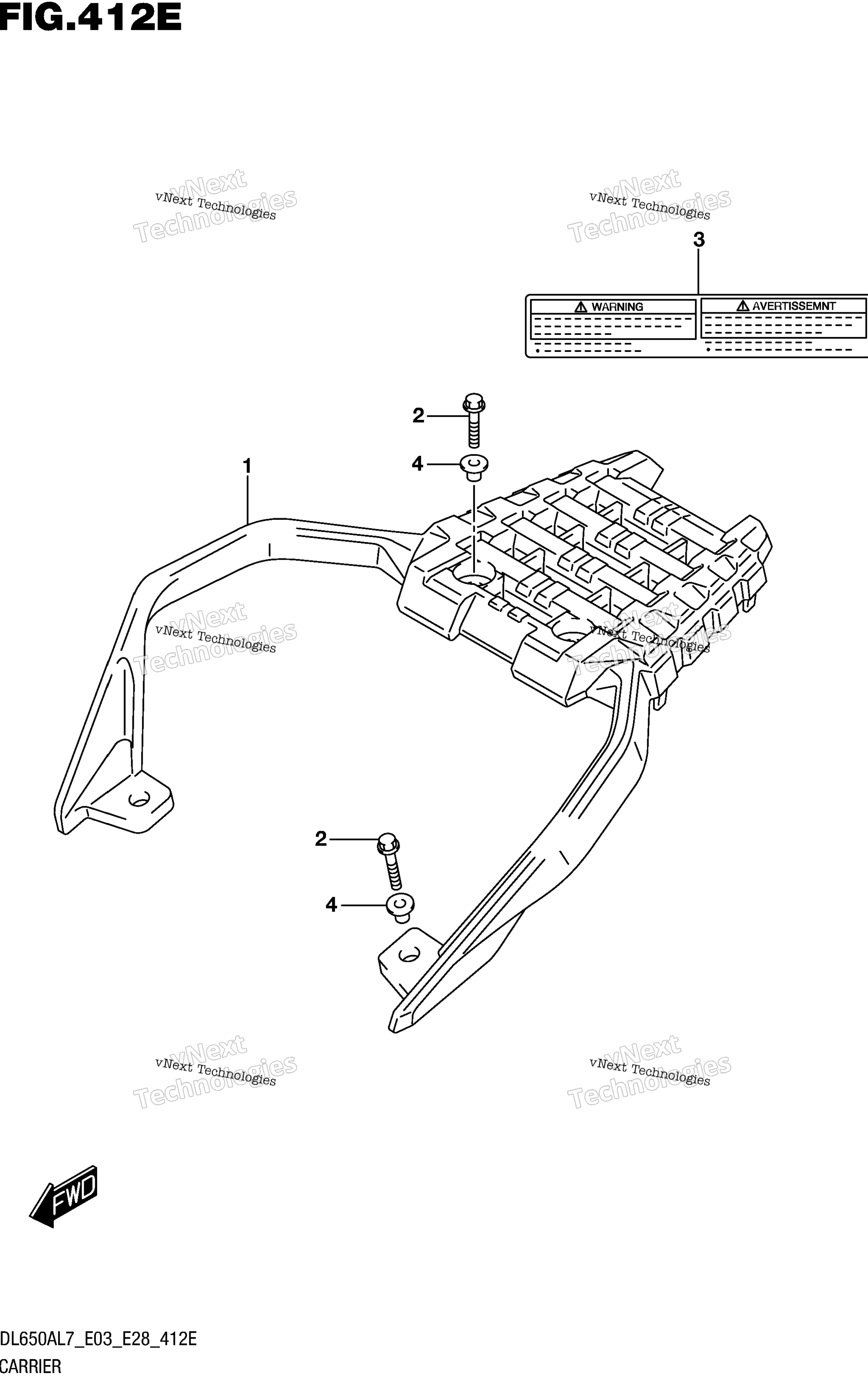 Багажник (Dl650xal7 E28)