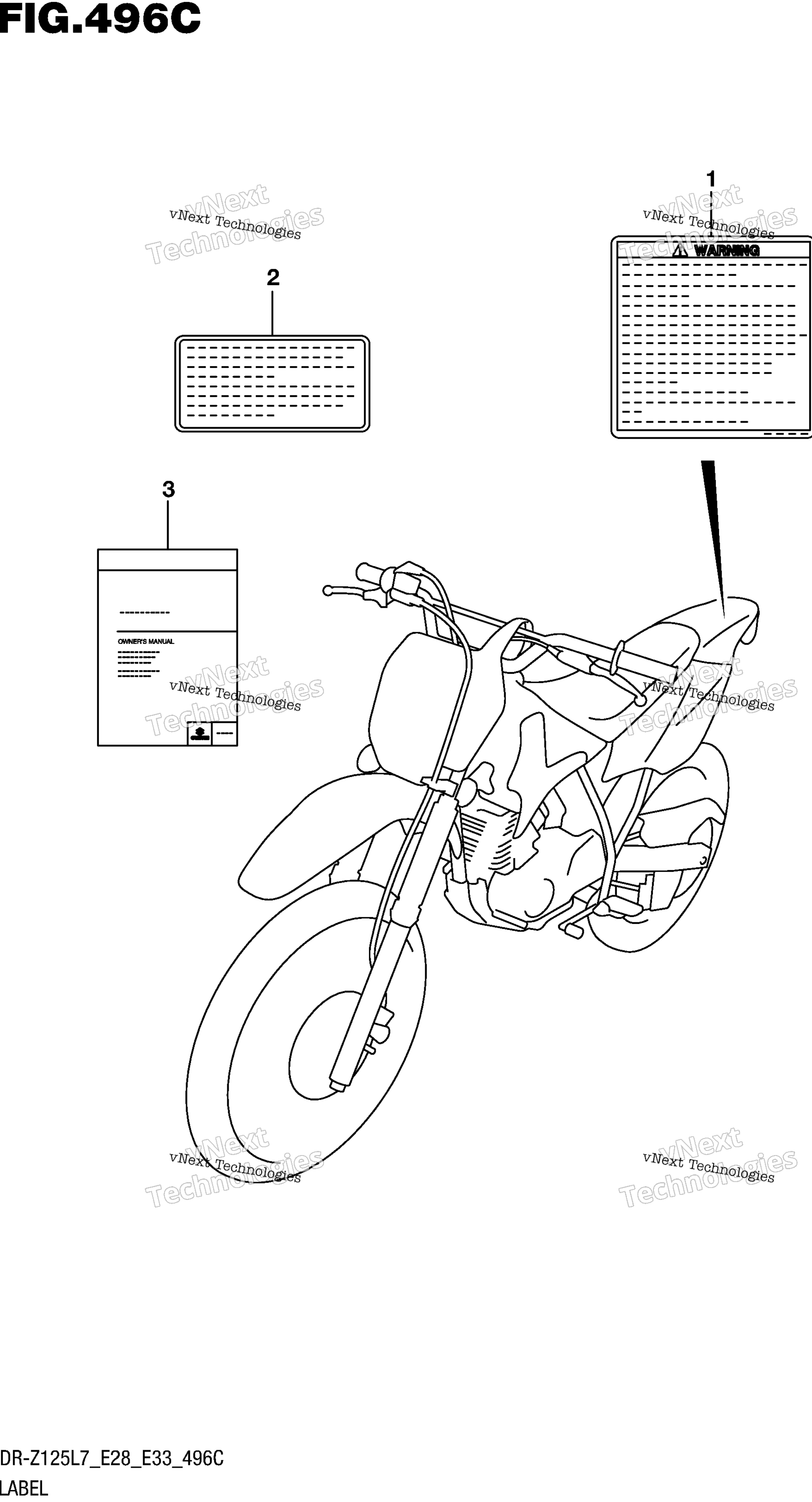 Шильдик (Dr-Z125l E33)