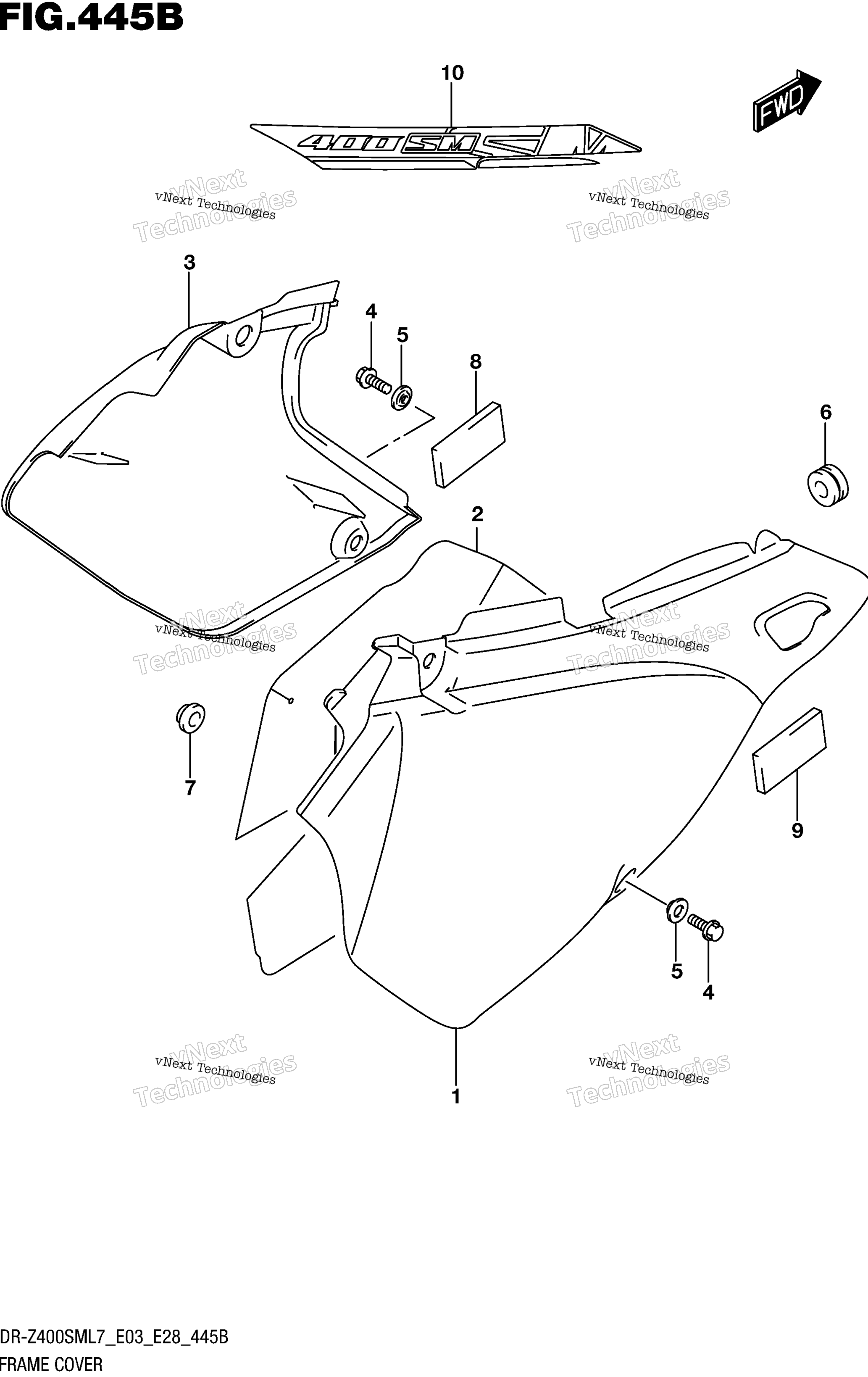 Крышка рамы (Dr-Z400sml7 E28)