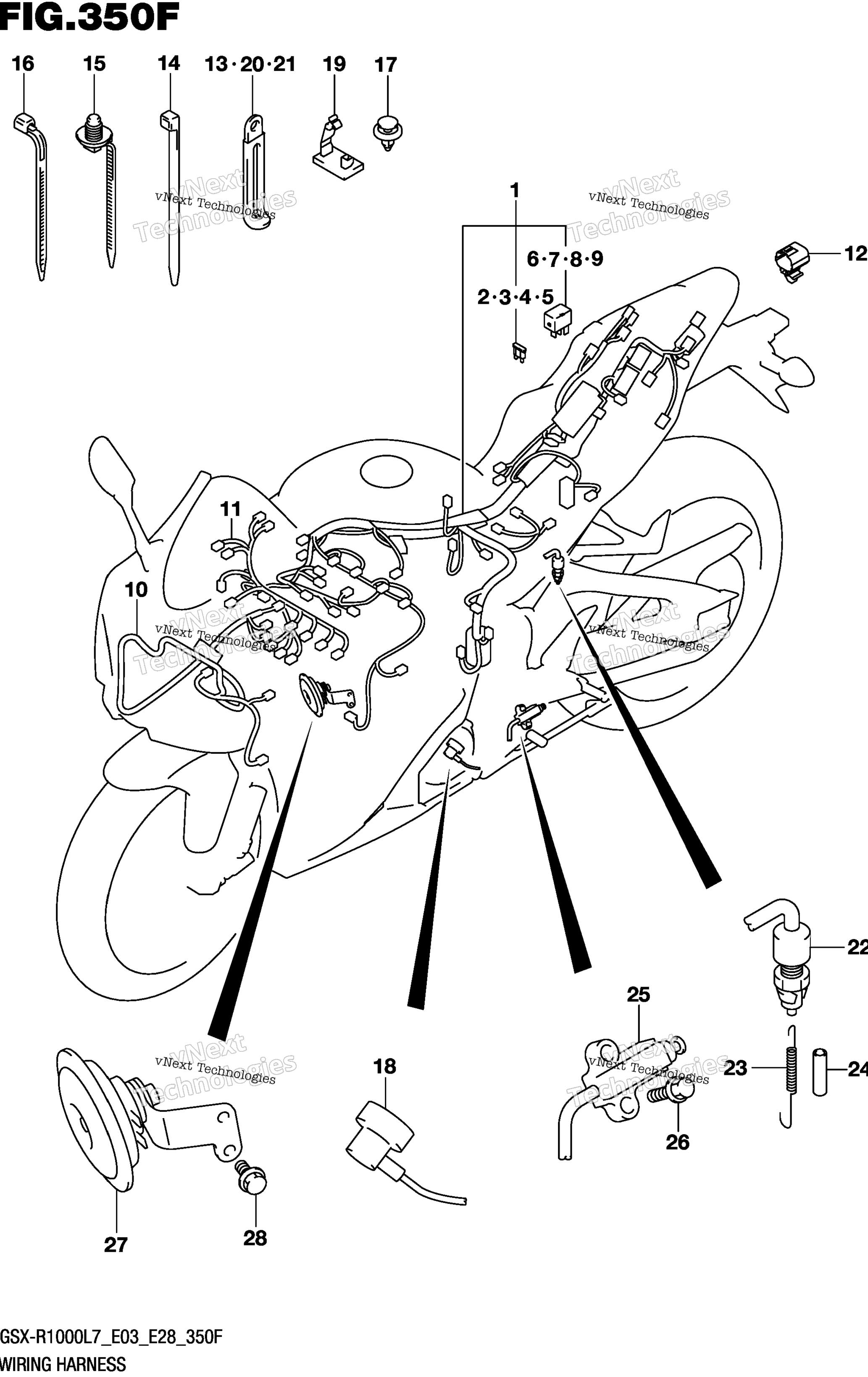 Жгут проводов (Gsx-R1000al7 E33)