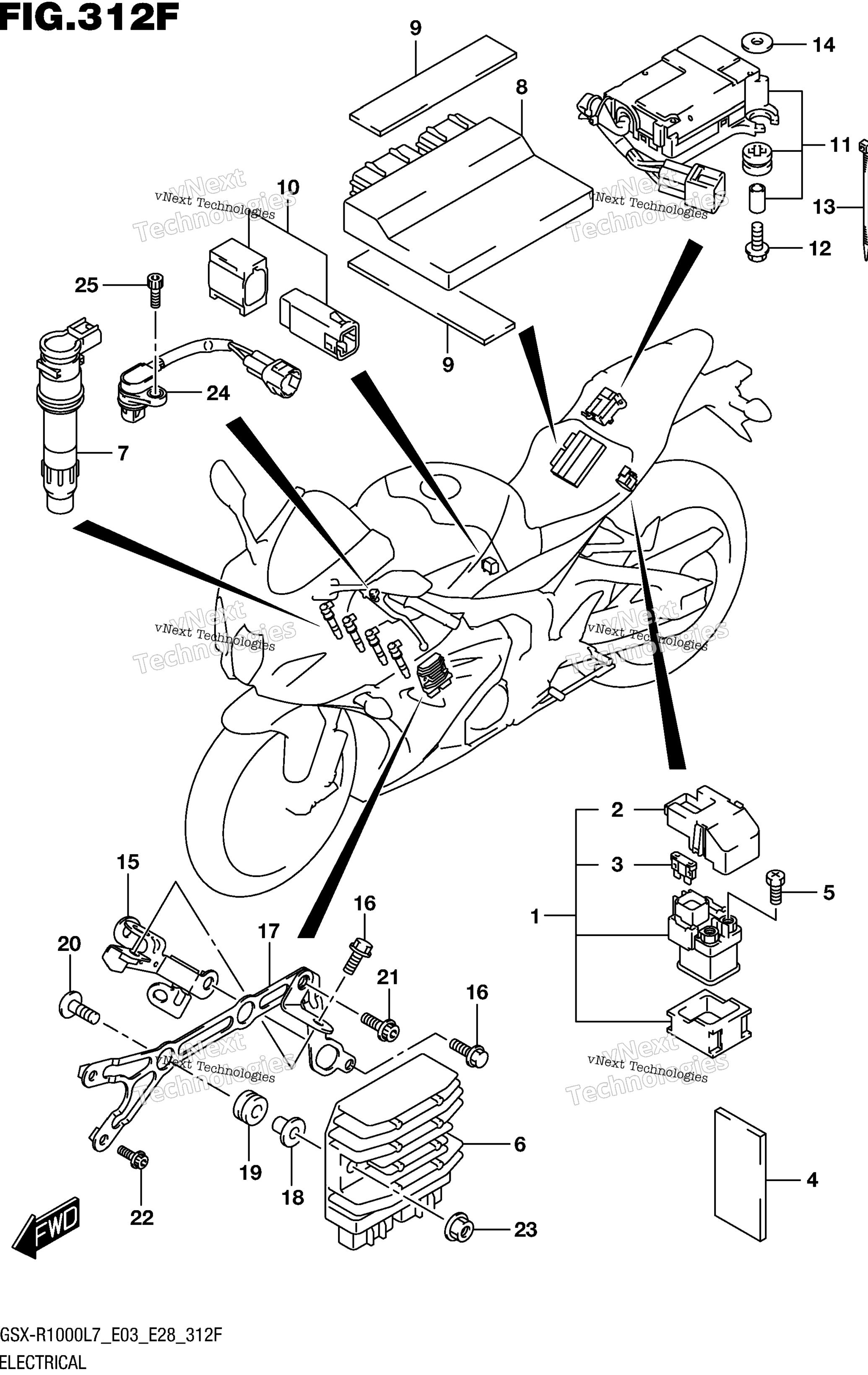 Электрооборудование (Gsx-R1000al7 E33)
