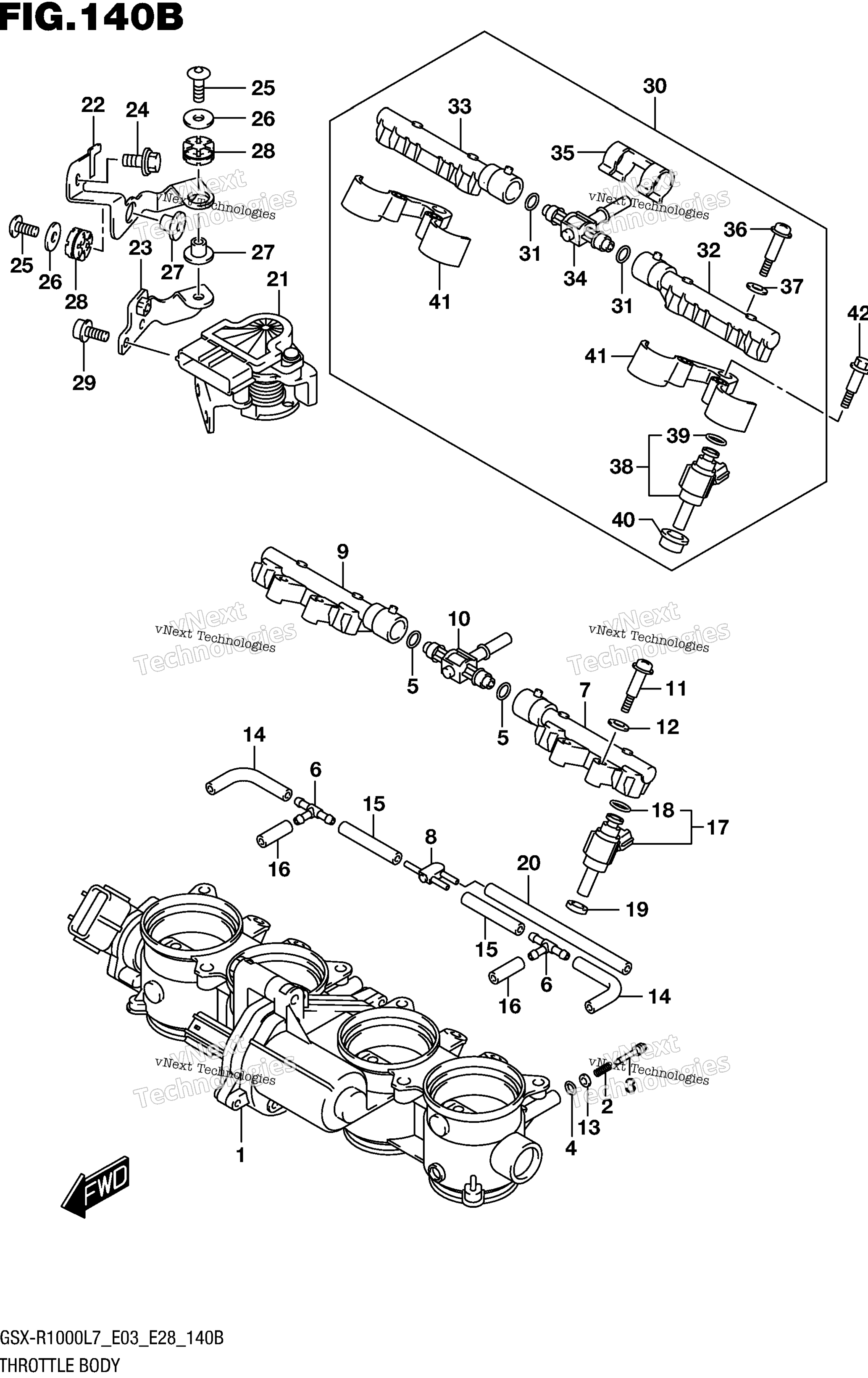 Дроссельный узел (Gsx-R1000l7 E28)