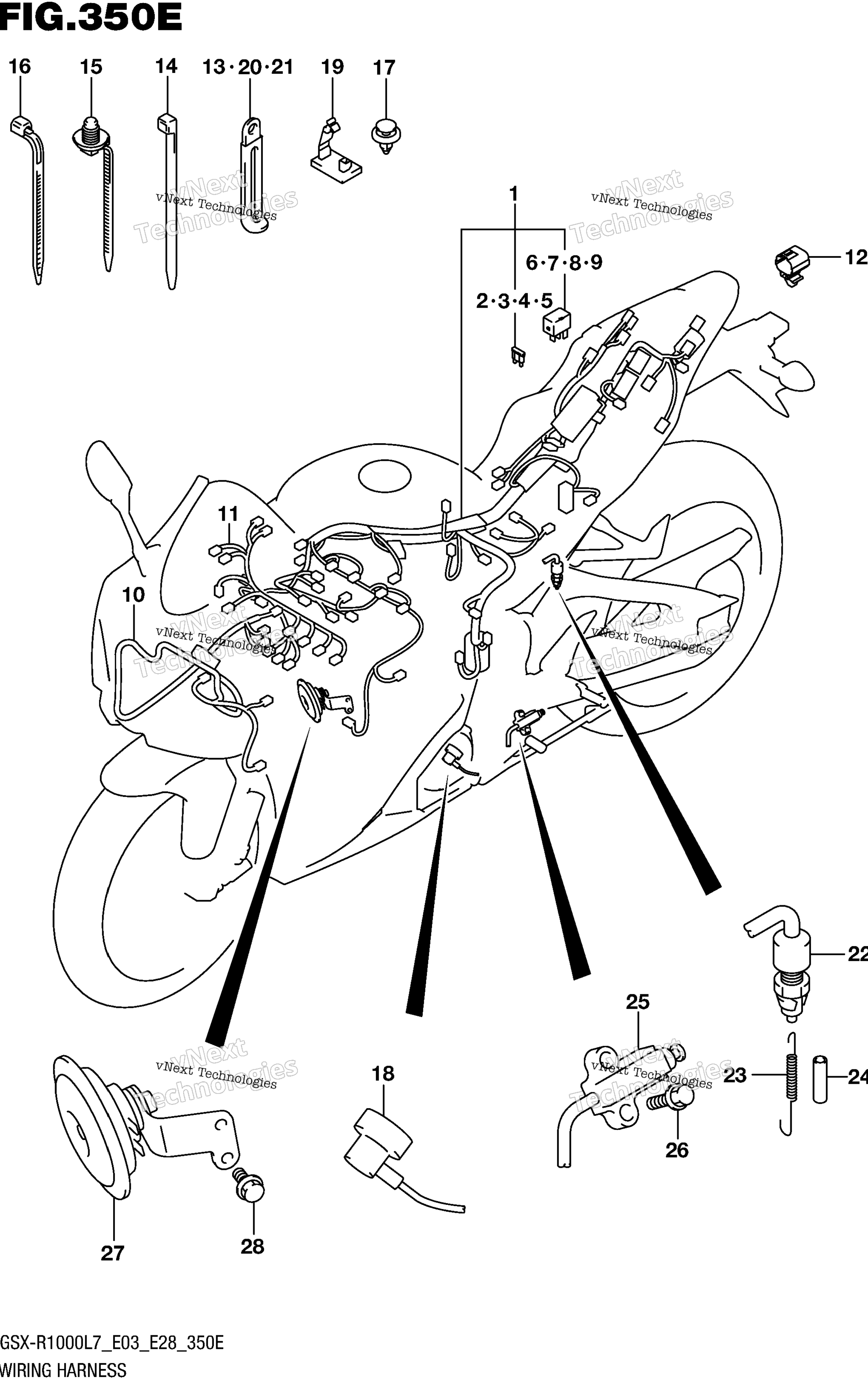 Жгут проводов (Gsx-R1000al7 E28)