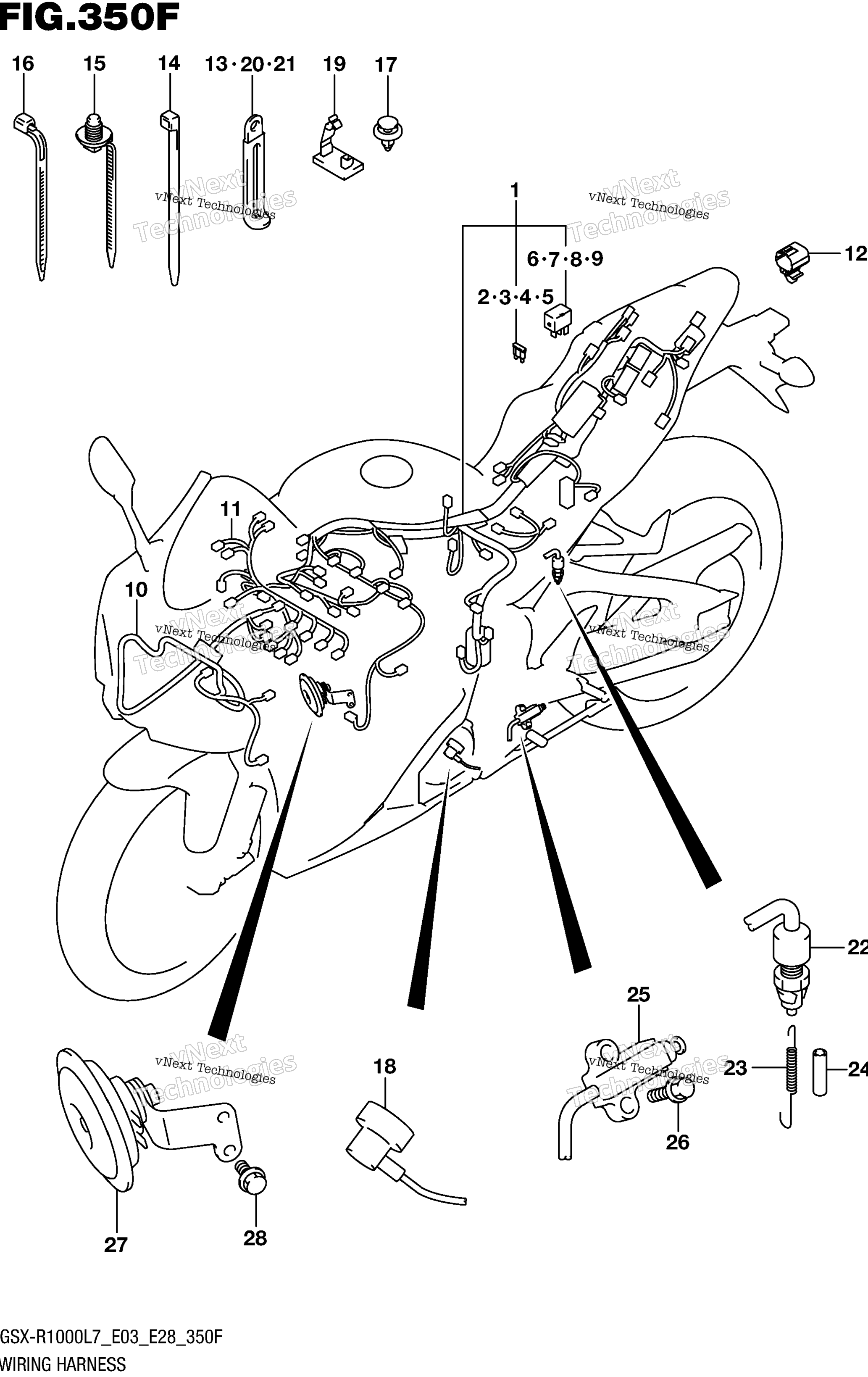 Жгут проводов (Gsx-R1000al7 E33)