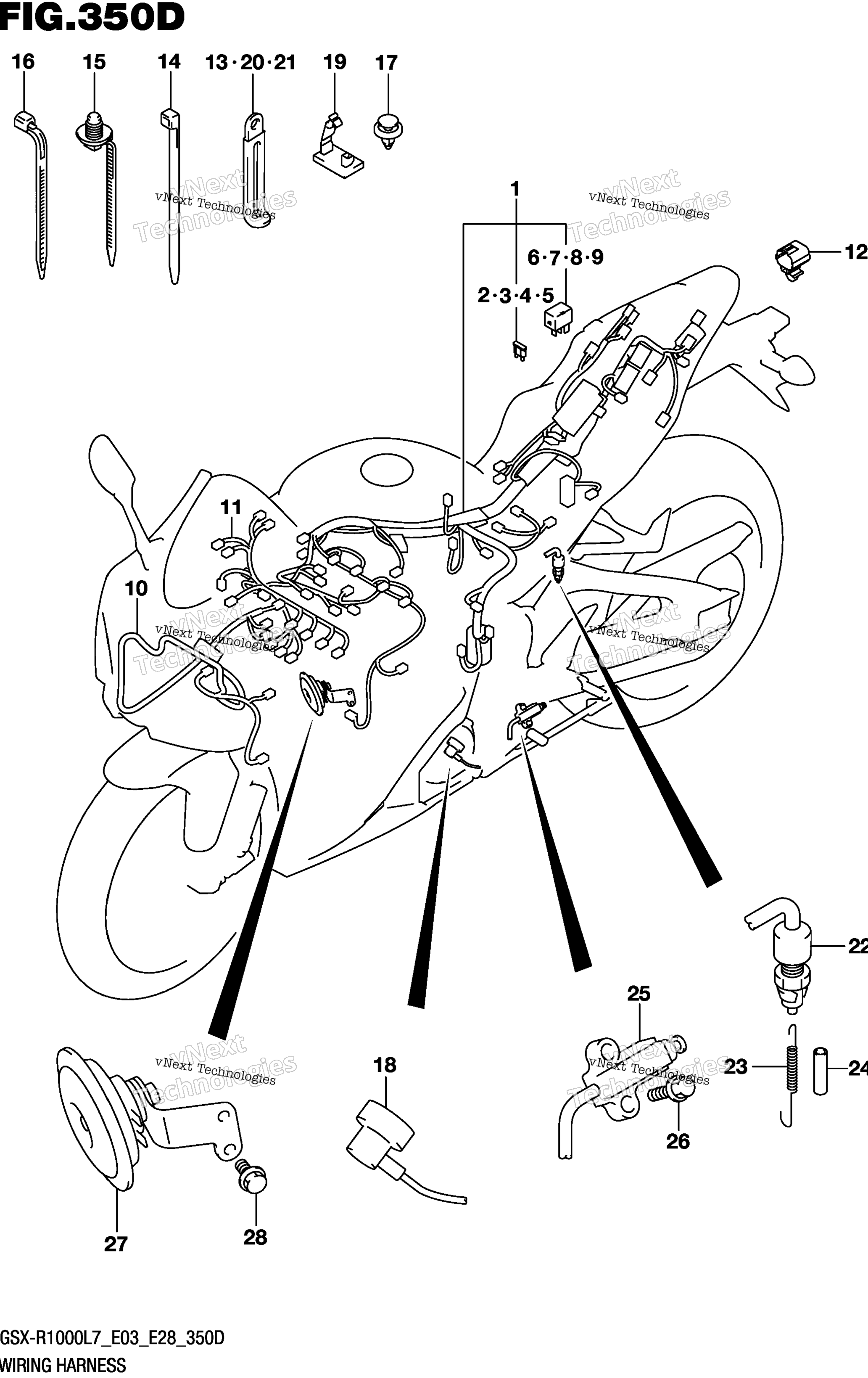 Жгут проводов (Gsx-R1000al7 E03)