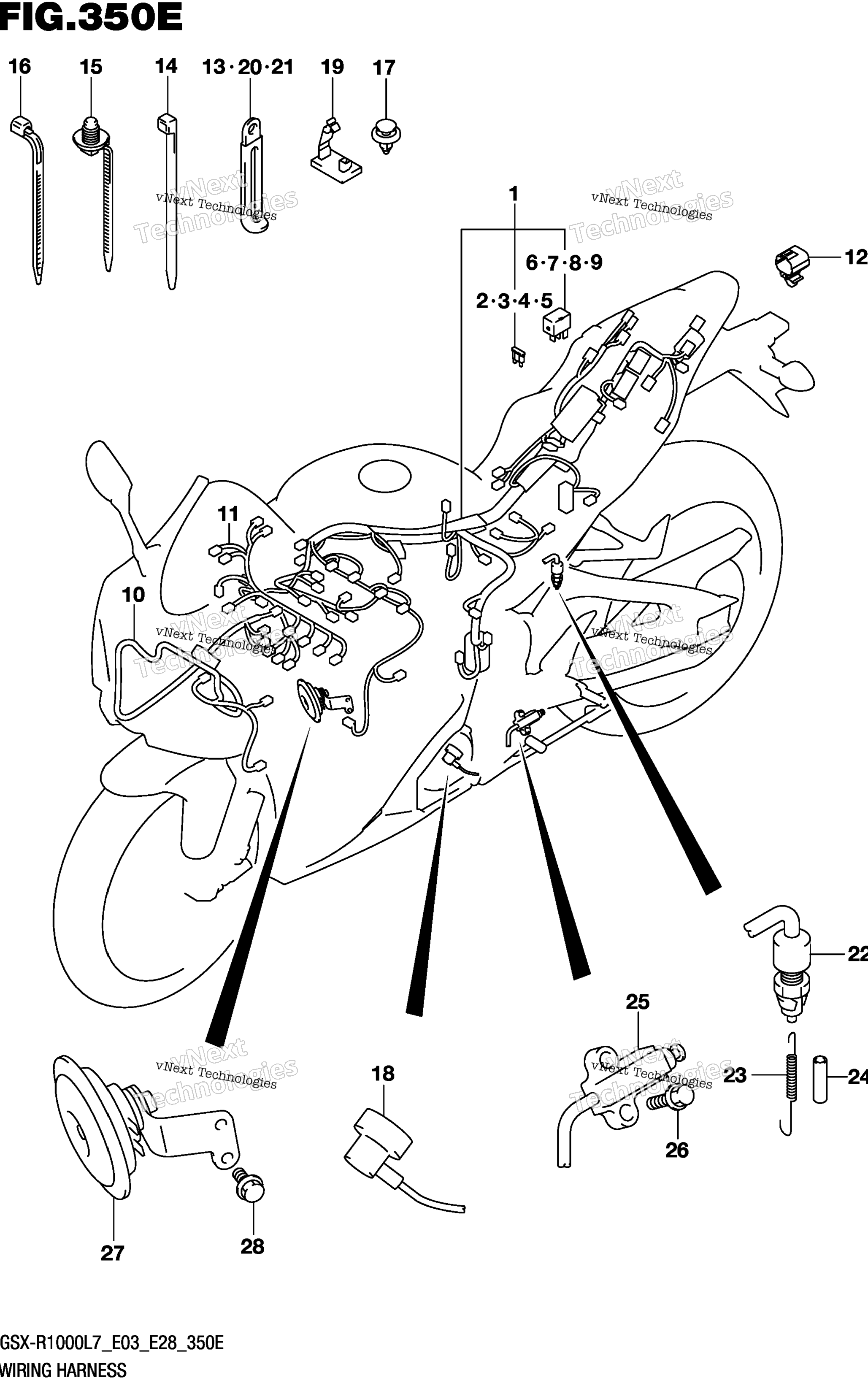 Жгут проводов (Gsx-R1000al7 E28)