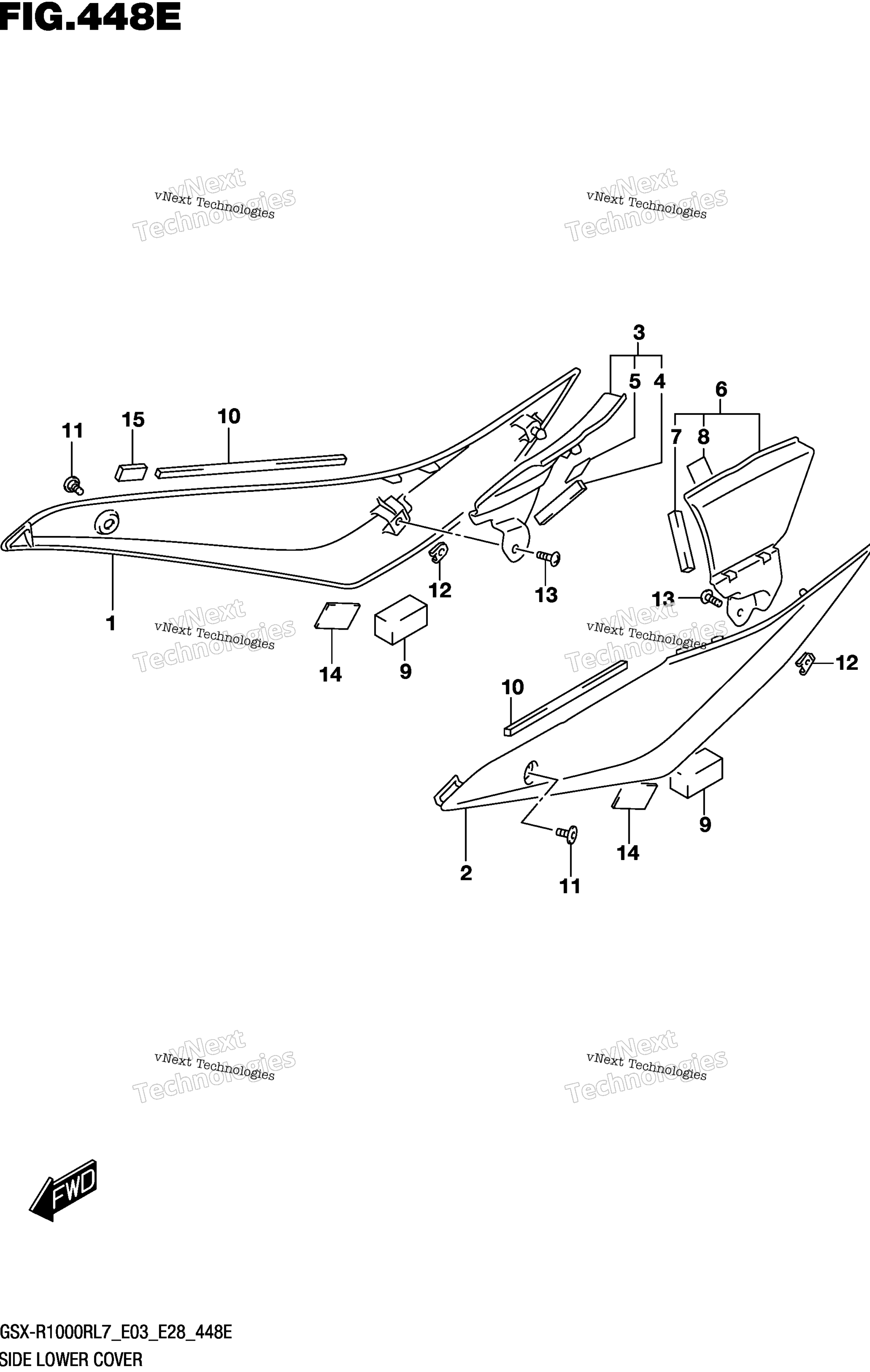 Side Lower крышка (Gsx R1000rzl7 E28)