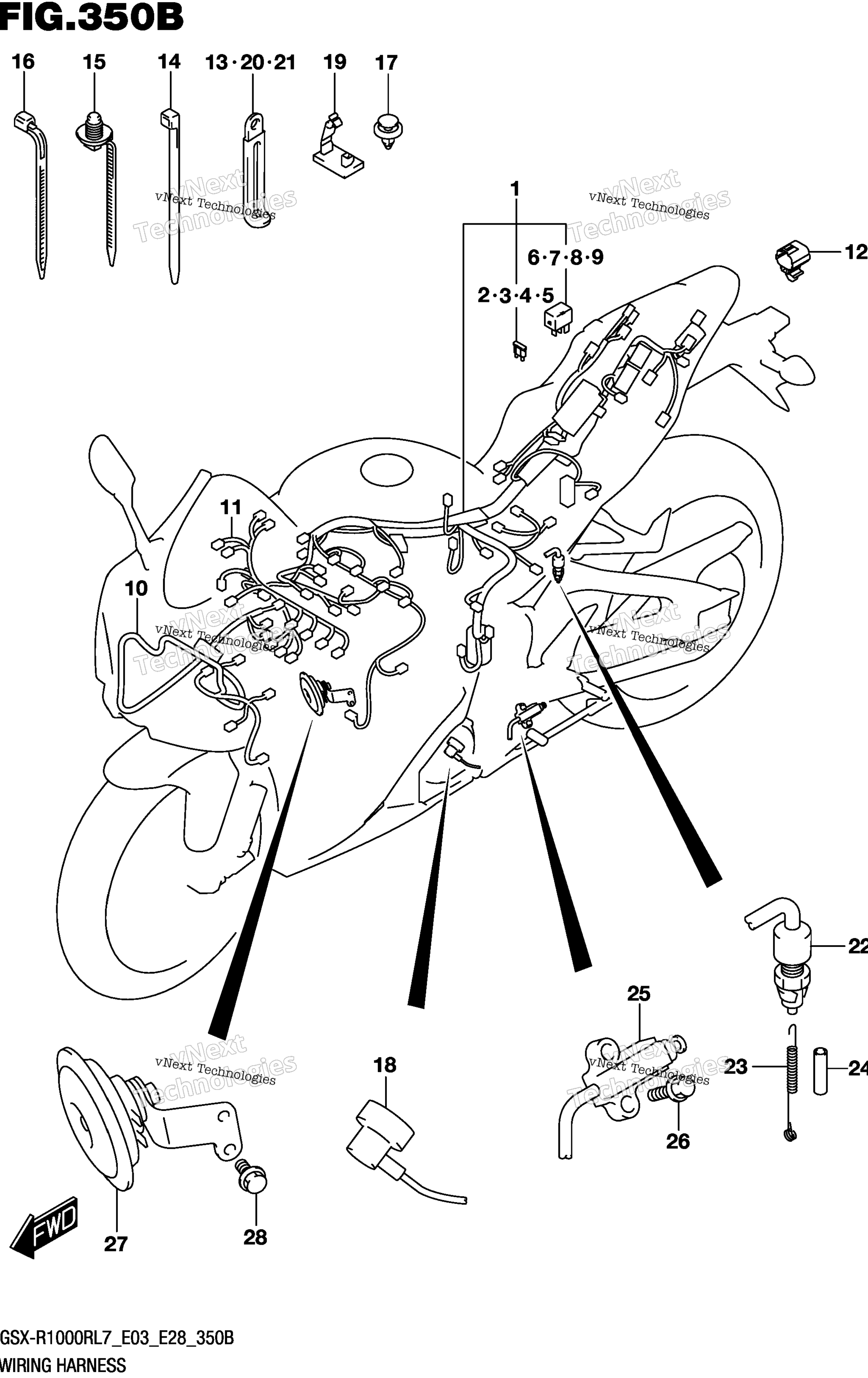 Жгут проводов (Gsx-R1000rl7 E28)