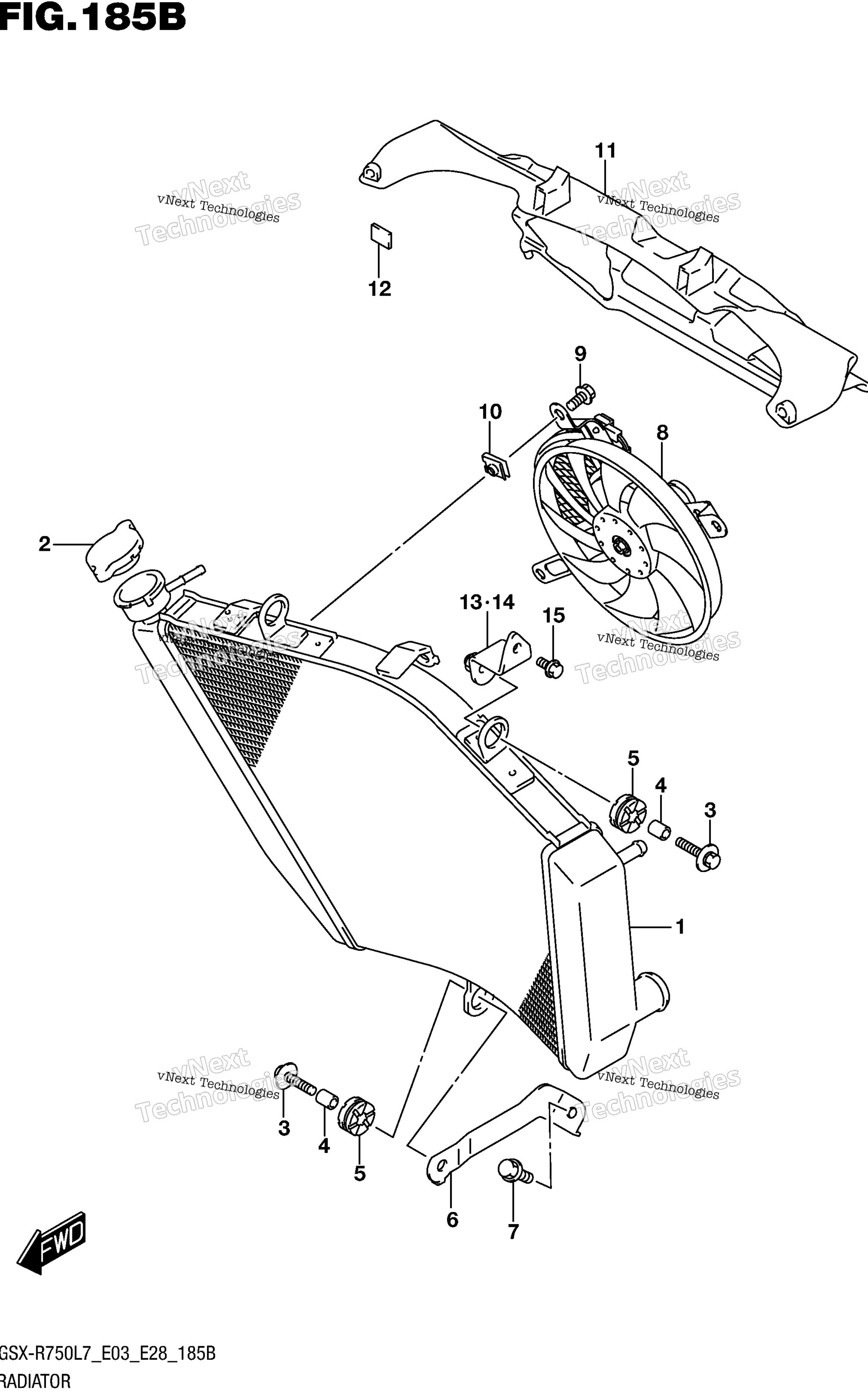 Радиатор (Gsx-R750l7 E28)