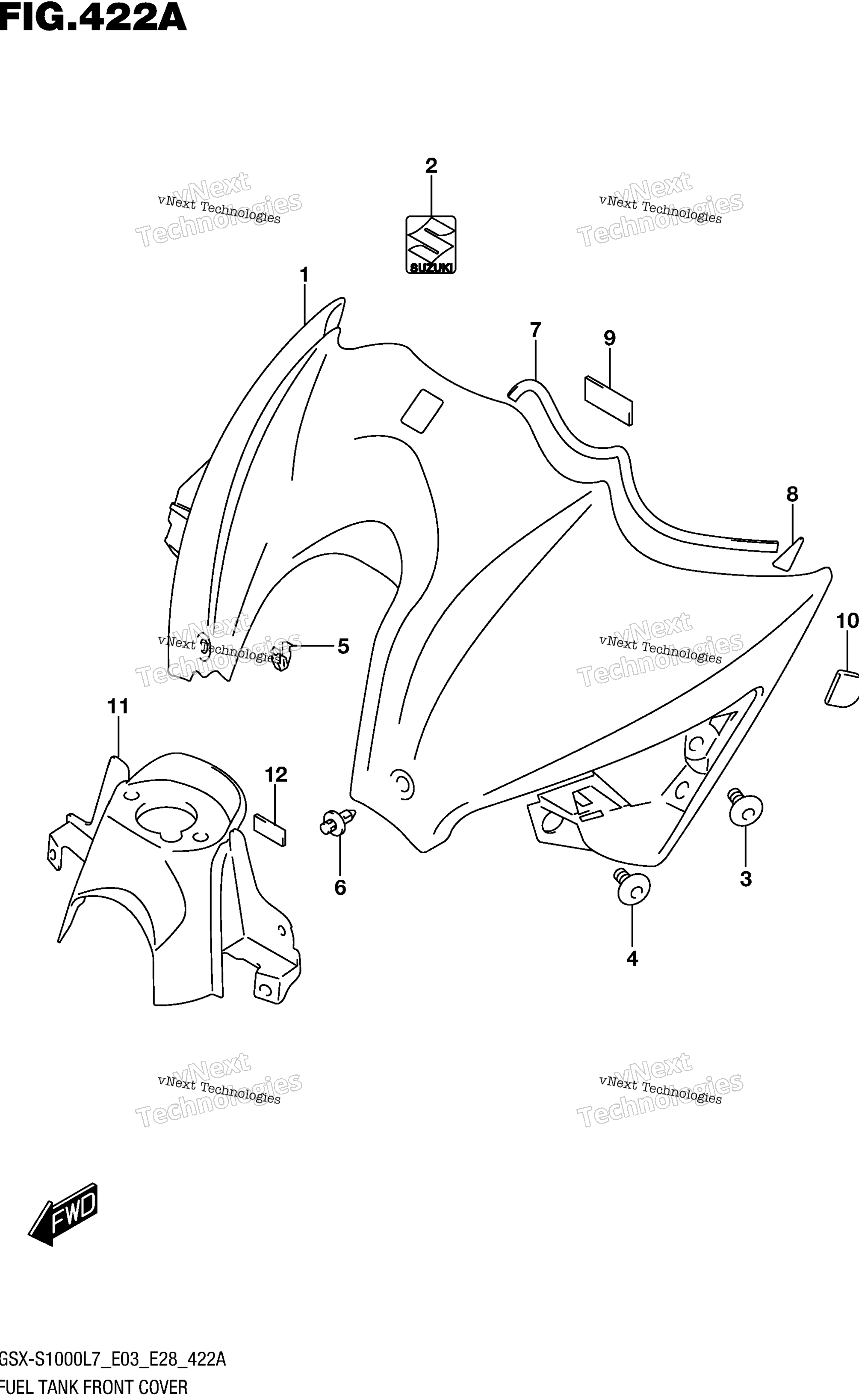 Топливная система Tank Front Cover