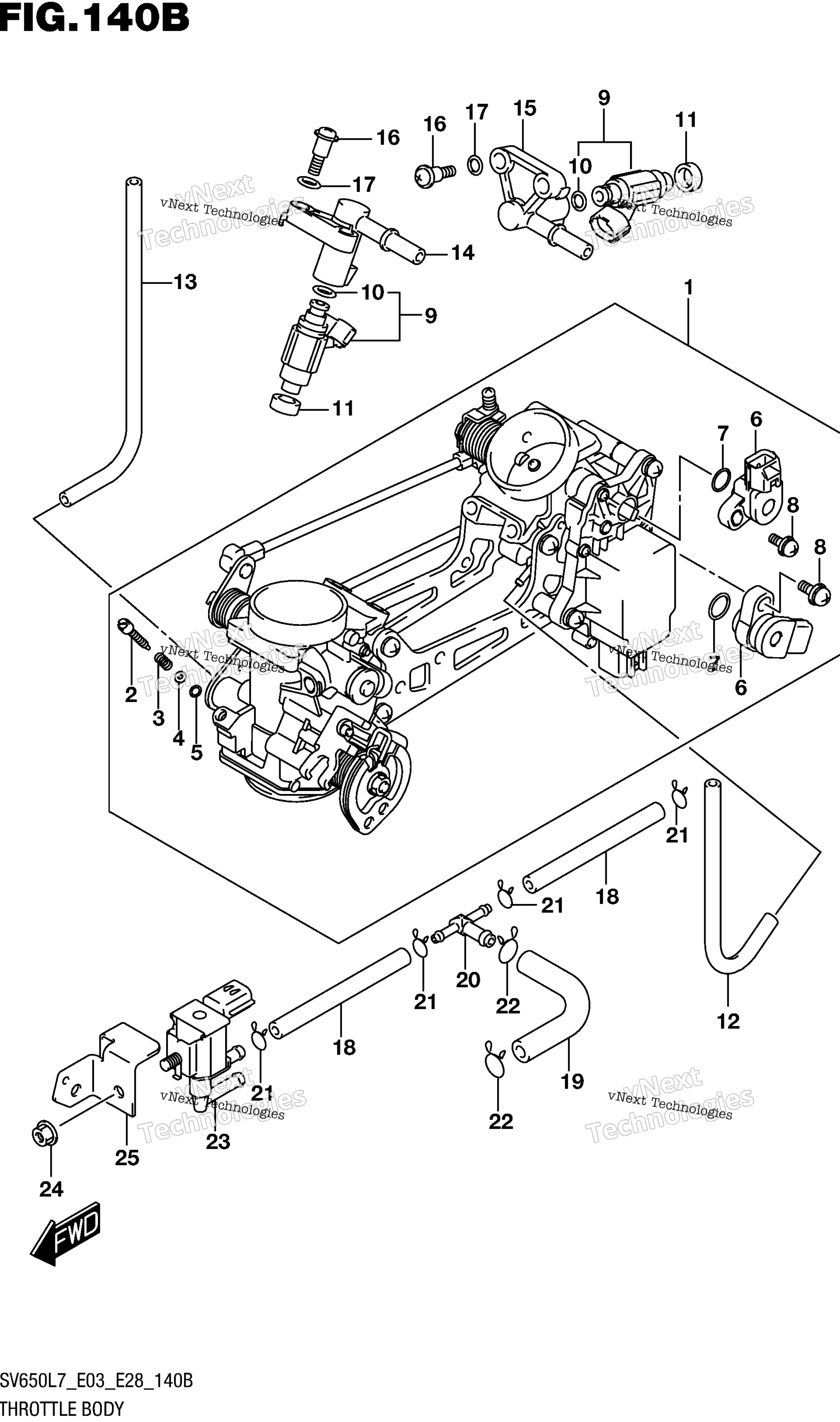 Дроссельный узел (Sv650l7 E33)