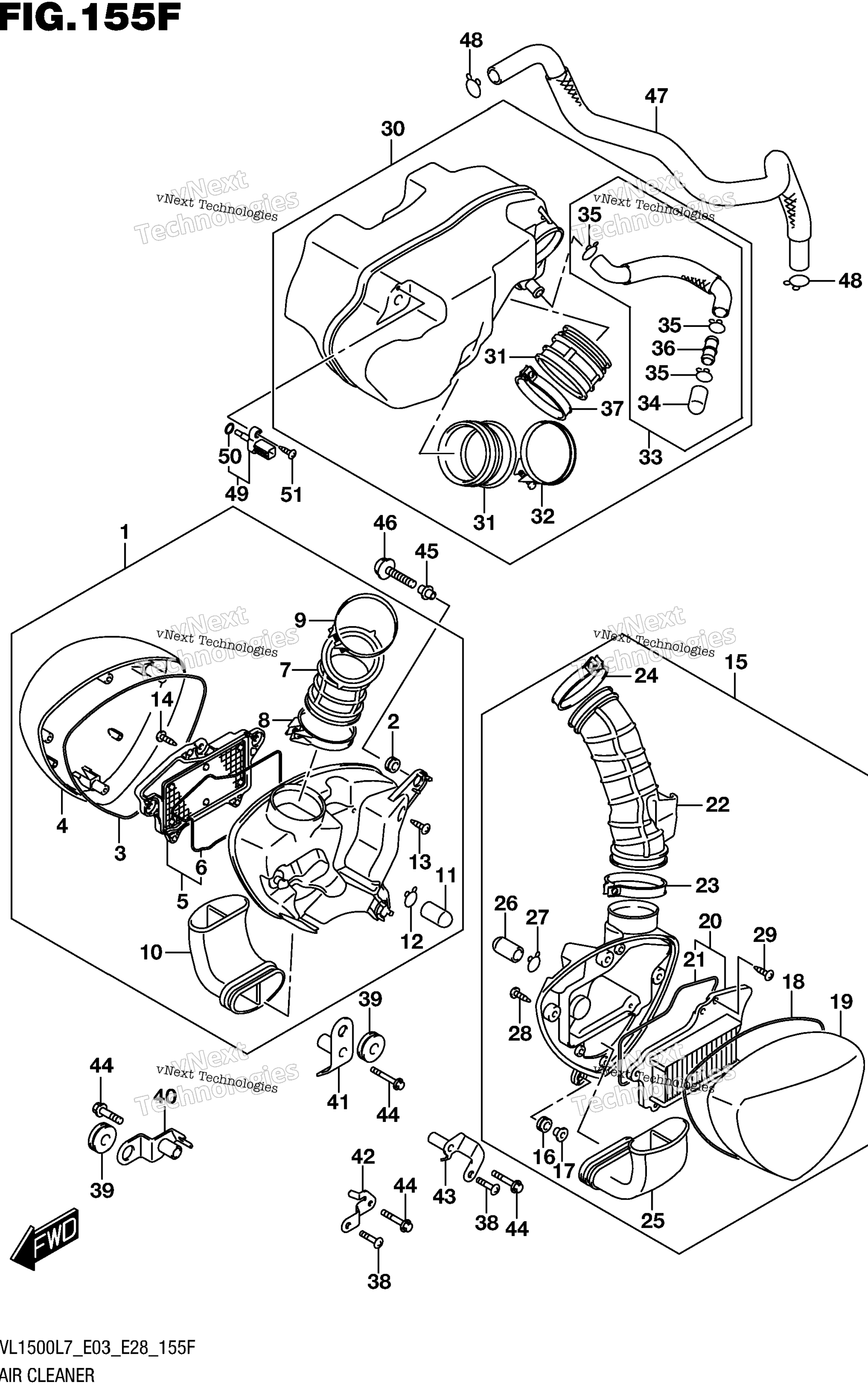 Воздушный фильтр (Vl1500tl7 E28)