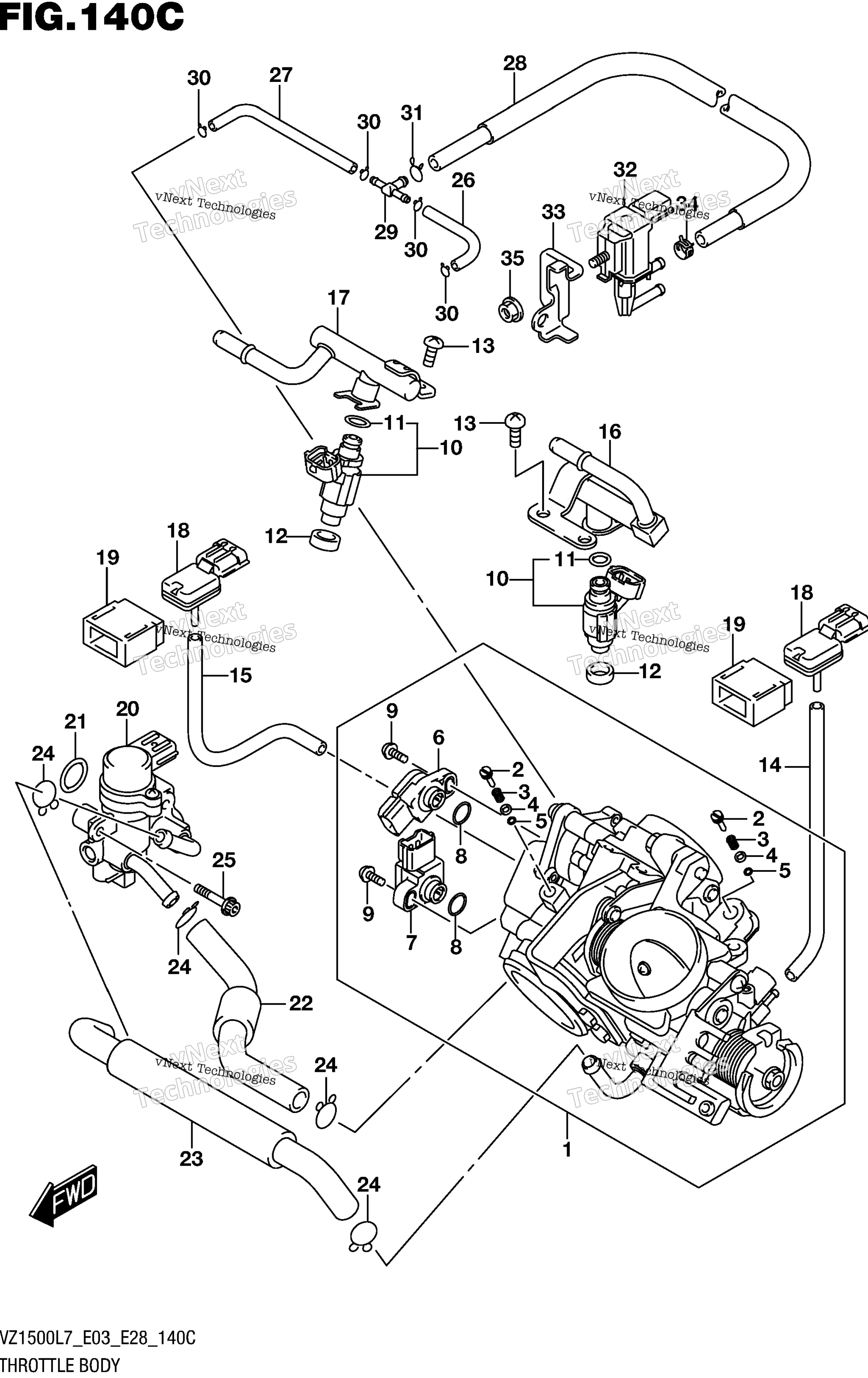 Дроссельный узел (Vz1500l7 E33)