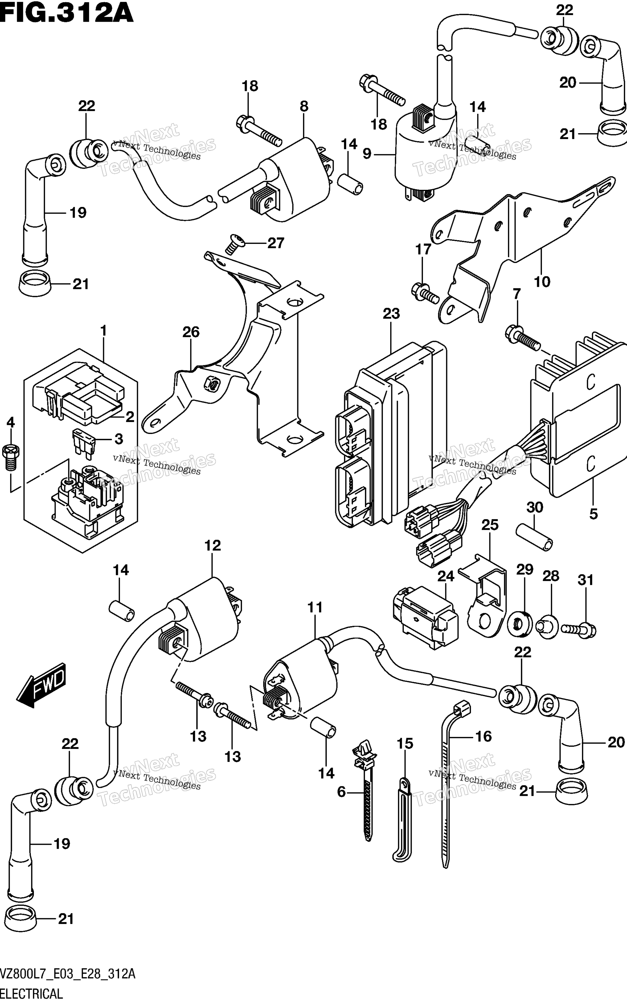 Электрооборудование (Vz800l7 E03)