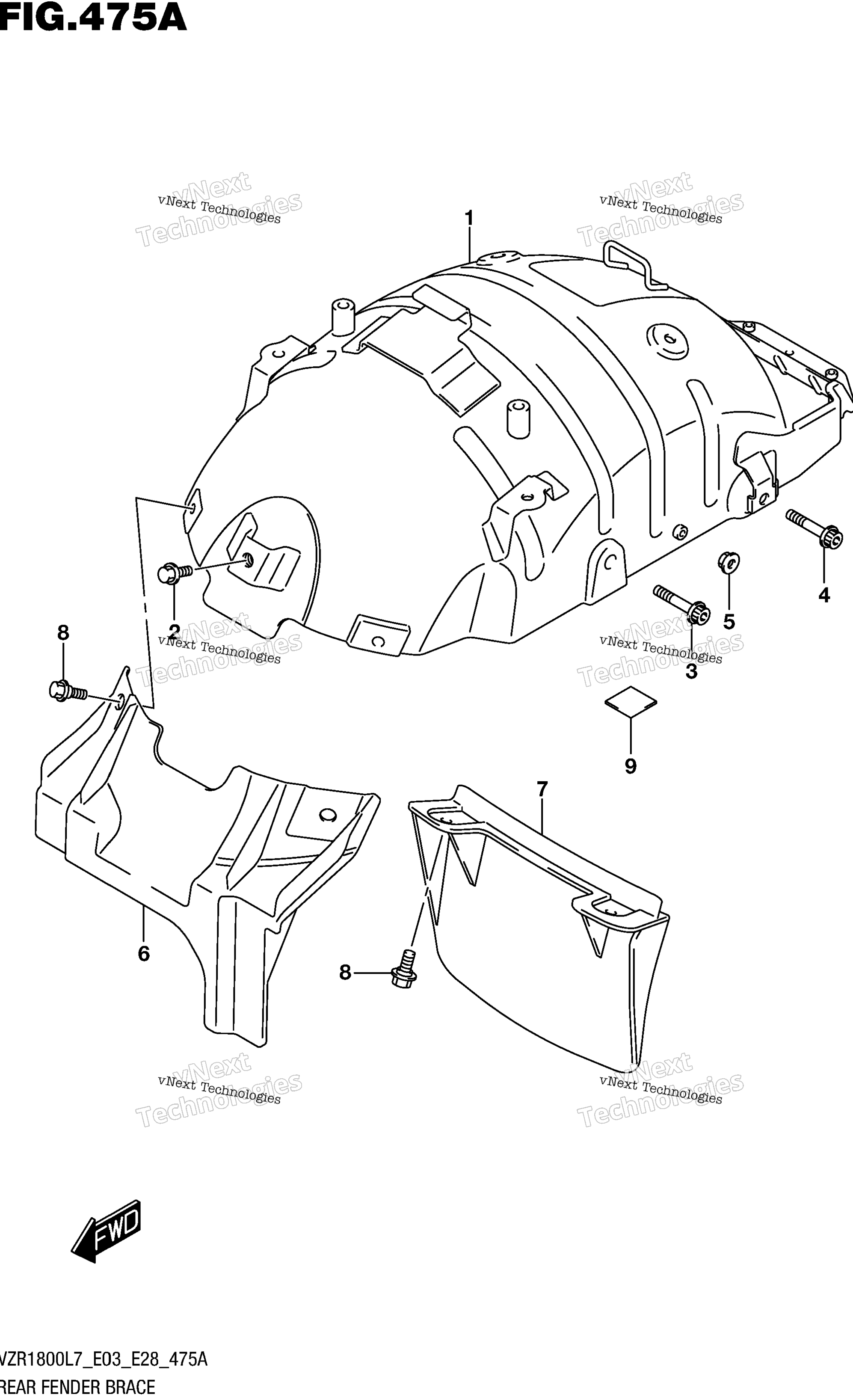 Задняя часть Fender Brace