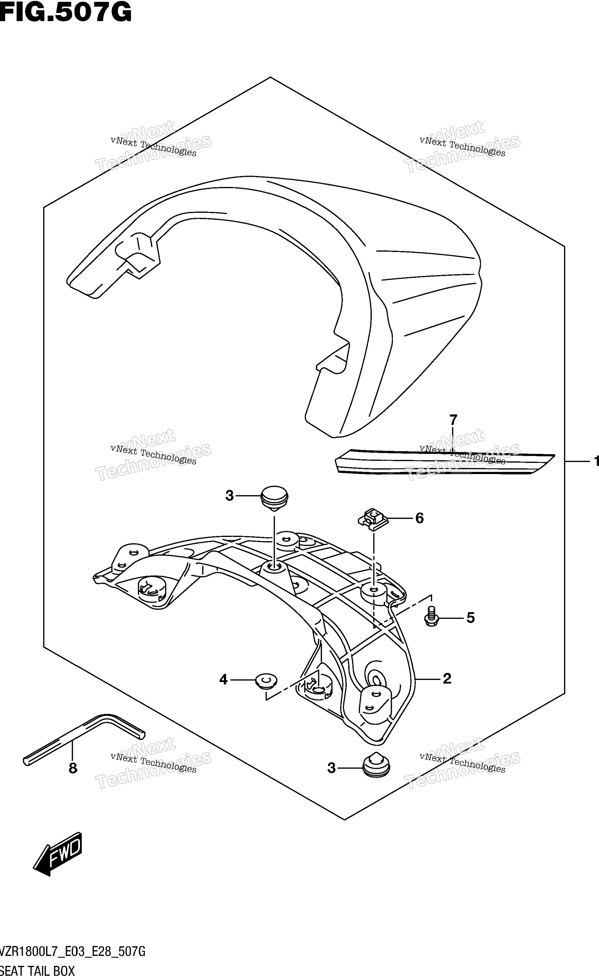 сиденье Tail Box (For Bbd) (Vzr1800bzl7 E33)