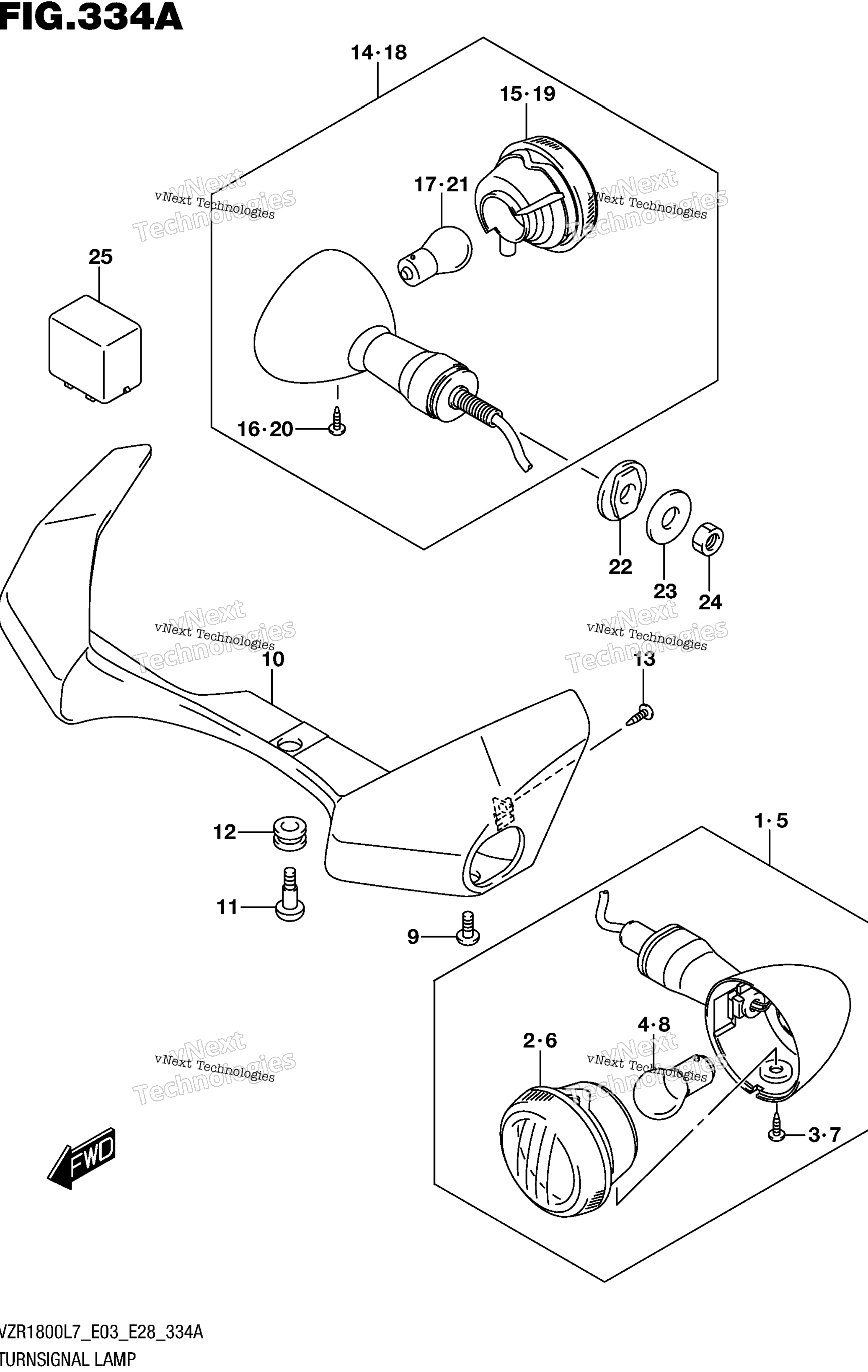 Указатель поворота (Vzr1800l7 E28)