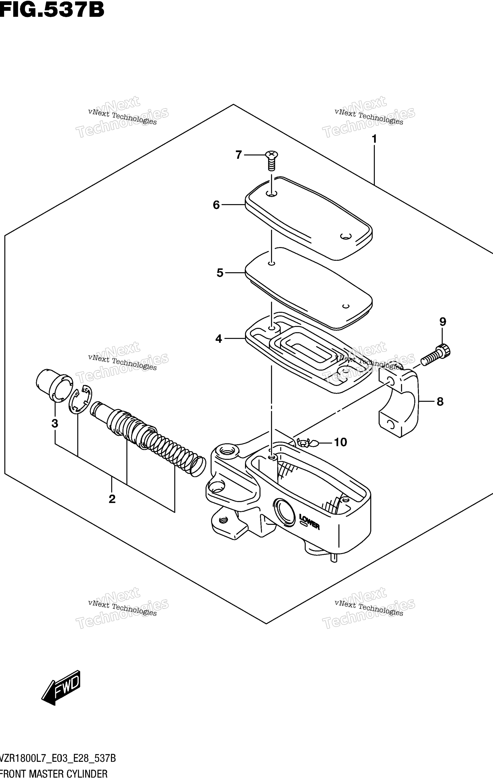 Передний главный цилиндр тормоза (Vzr1800bzl7 E03)