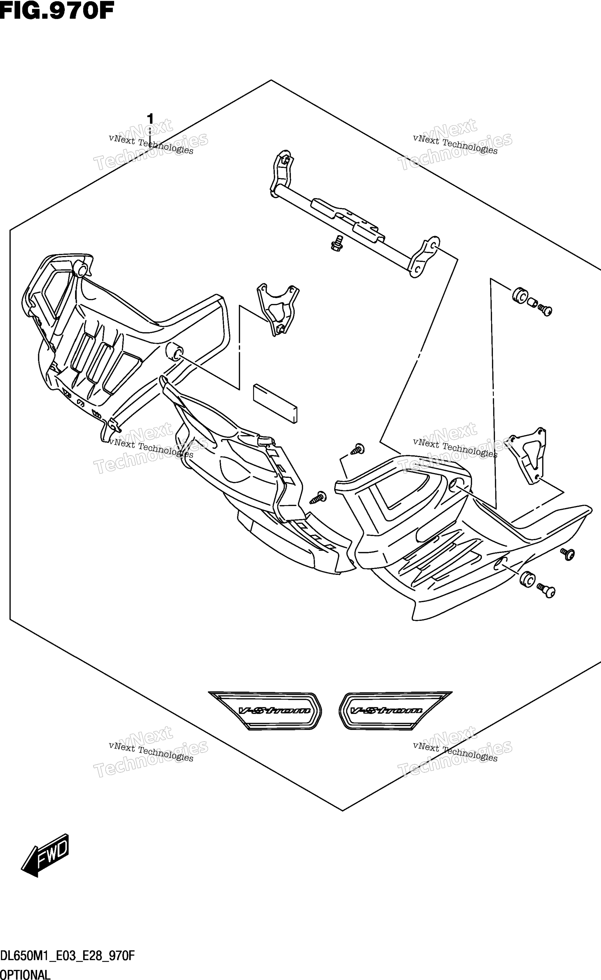 Опциональное оборудование (Dl650a)(See Note 1) 970F