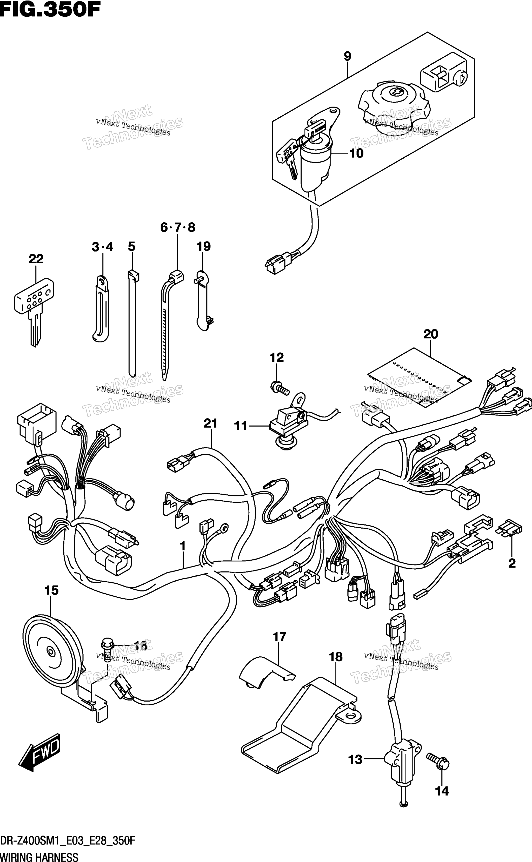 Жгут проводов (Dr-Z400sm:E33)