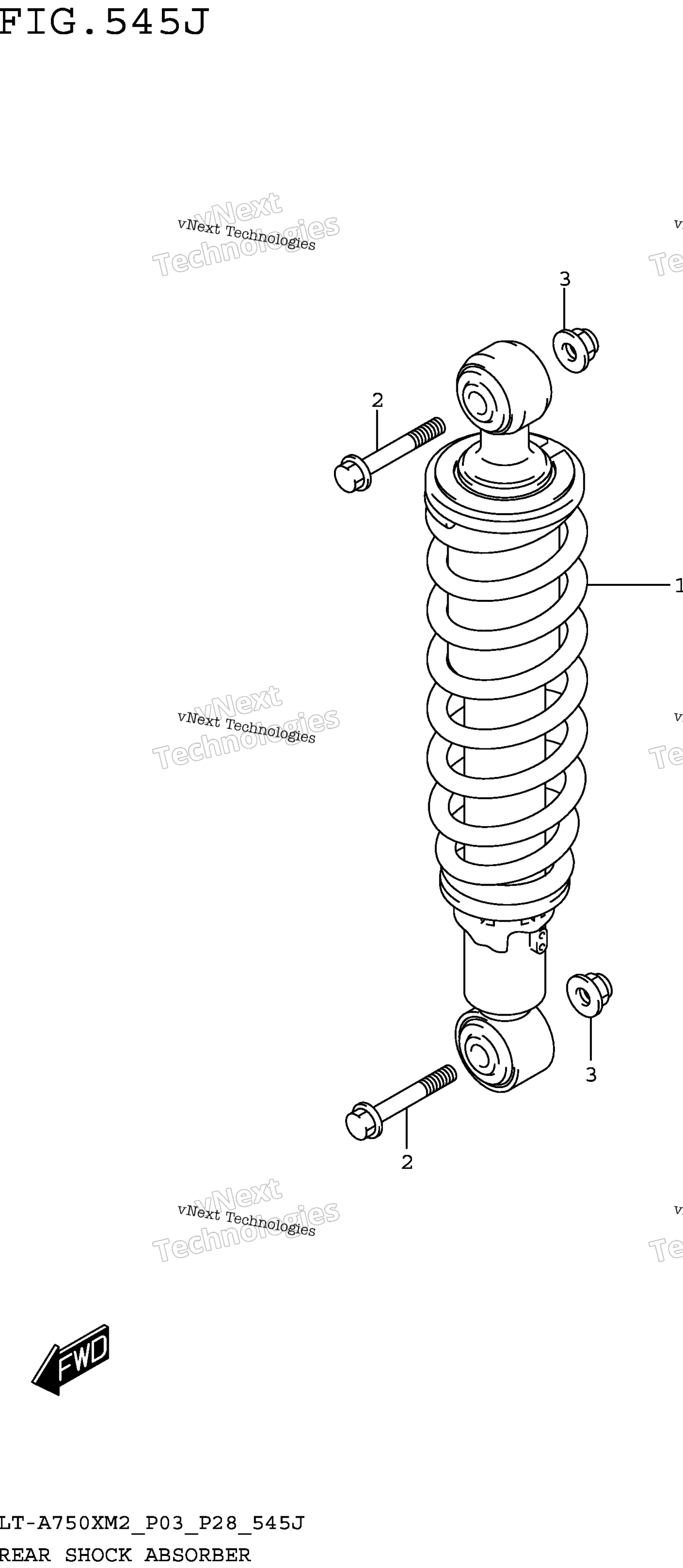 Задний амортизатор (Lt-A750xpzm2 P33)