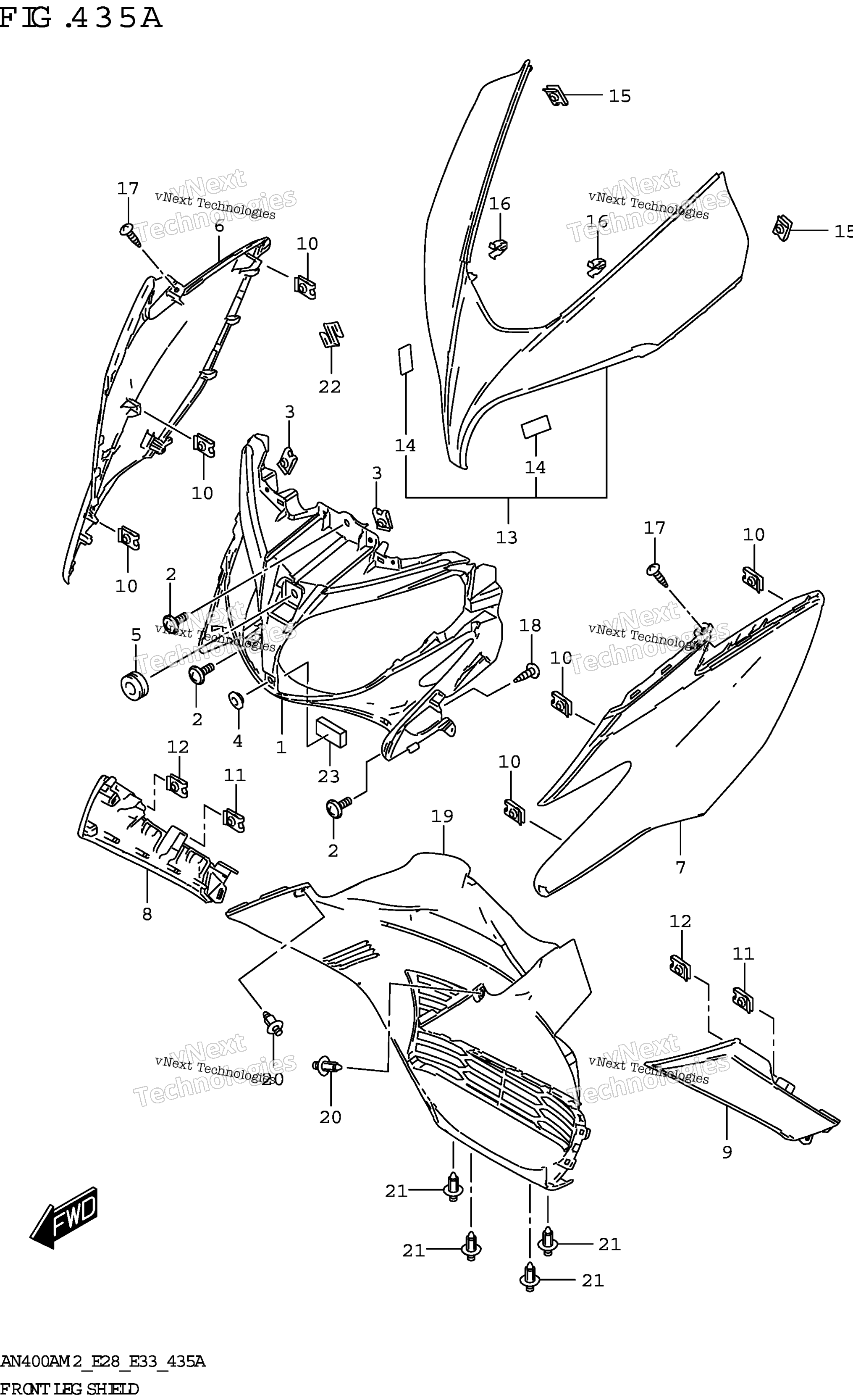 Передняя часть Leg Shield