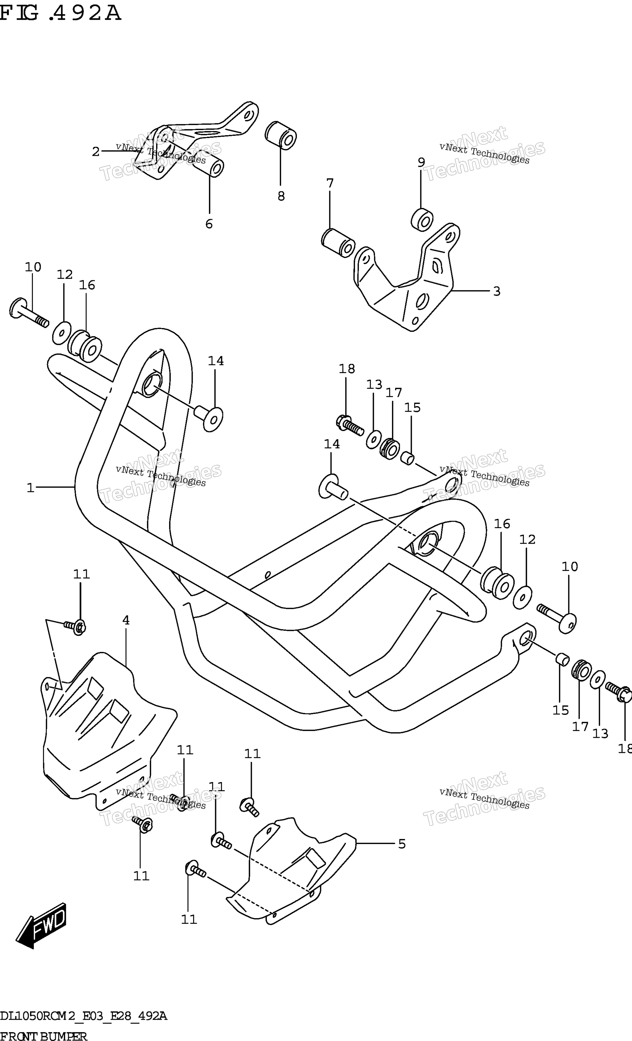 Передняя часть Bumper (Dl1050rc)