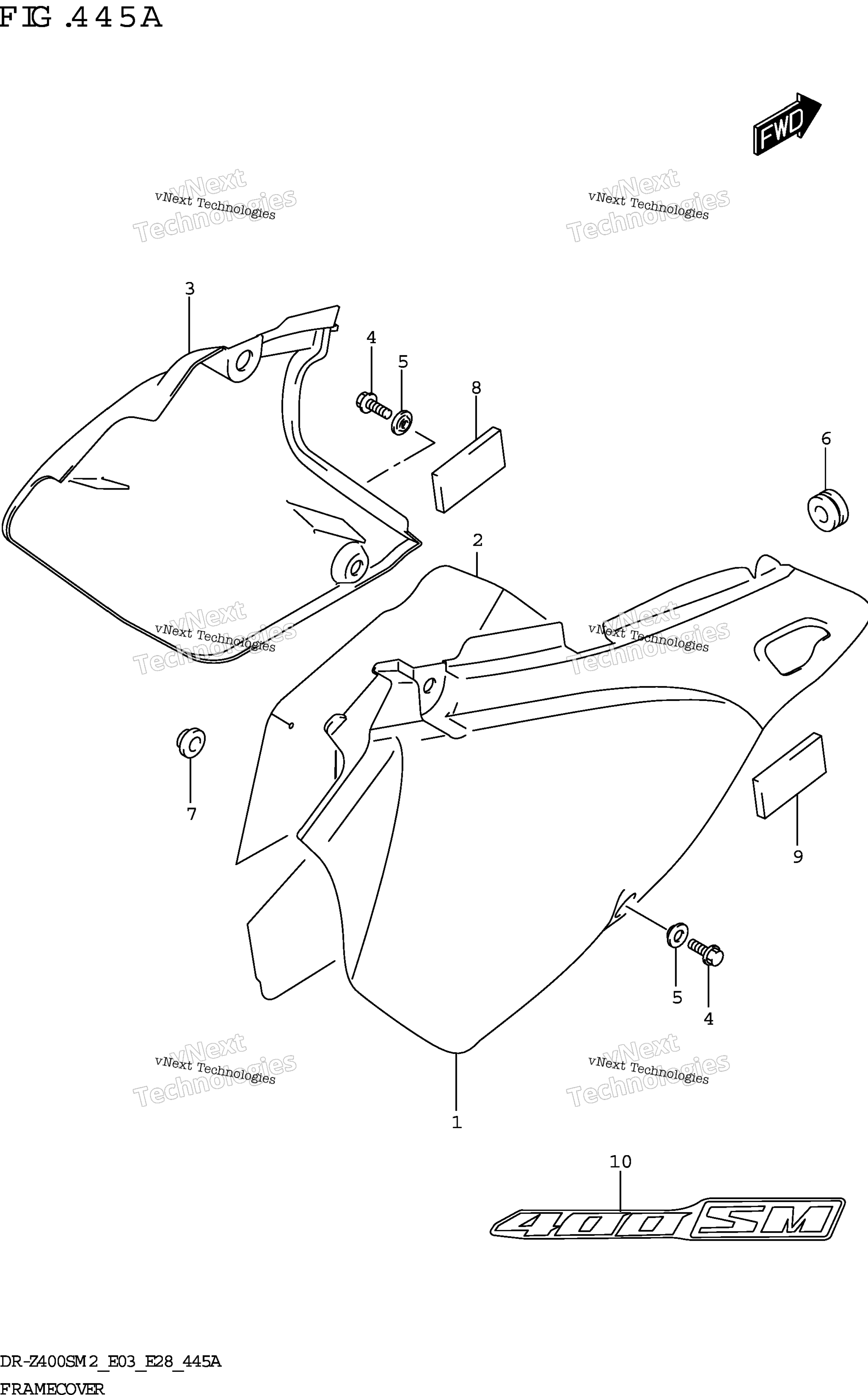 Крышка рамы (Dr-Z400sm:(E03,E28))