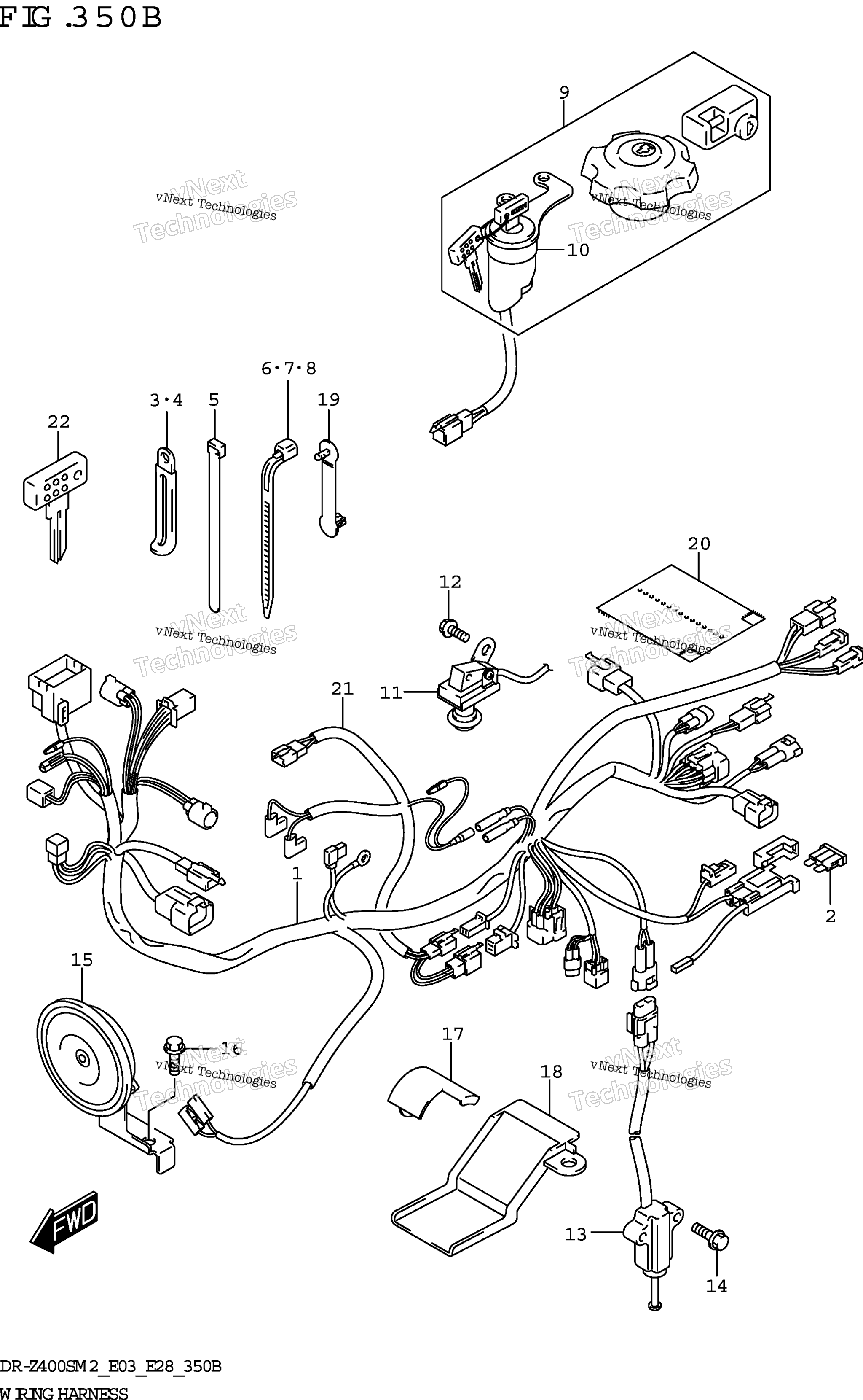 Жгут проводов (Dr-Z400sm:(E03,E28))