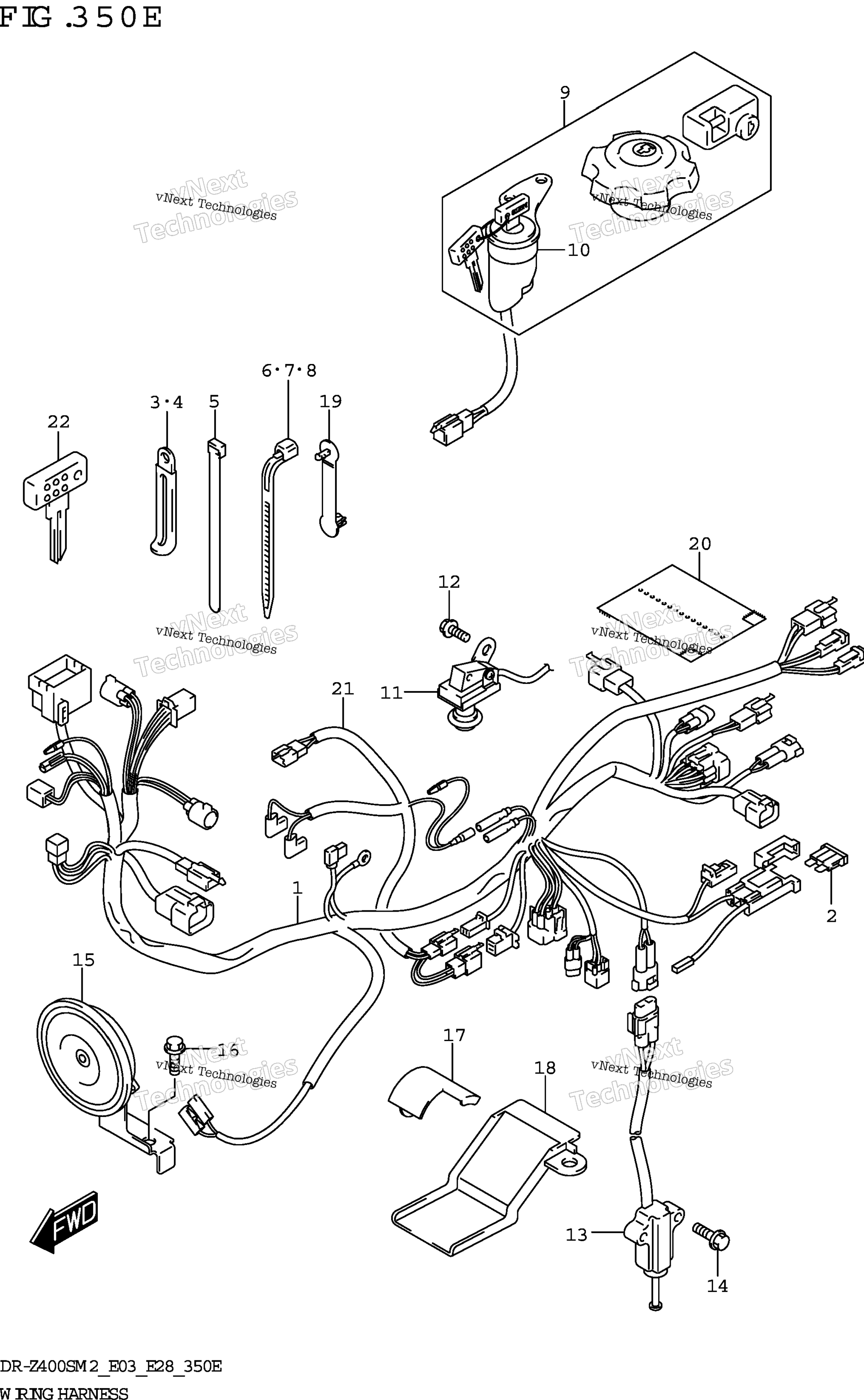 Жгут проводов (Dr-Z400sm:E33)