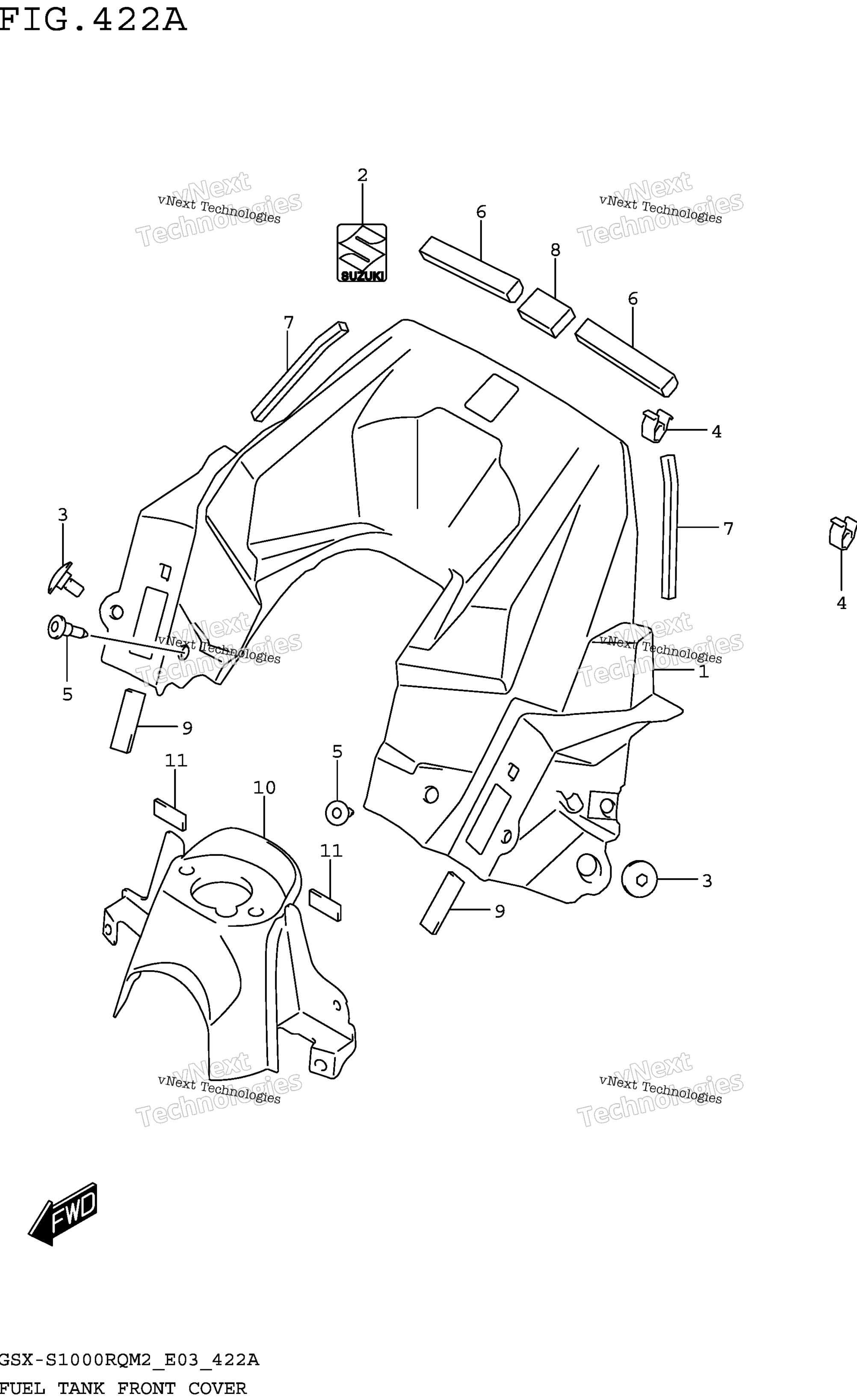 Топливная система Tank Front Cover