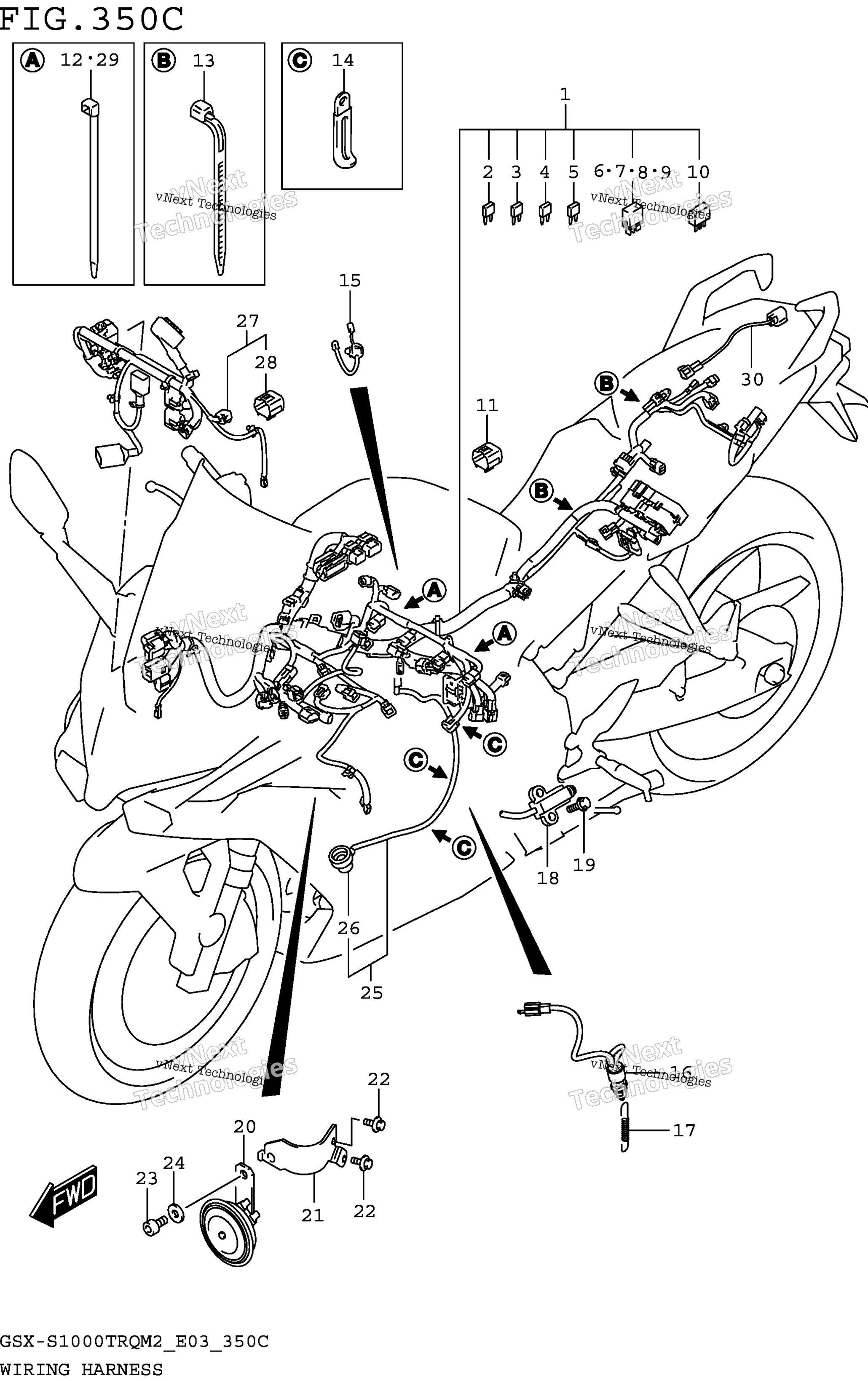 Жгут проводов (Gsx-S1000trqm2 E33)