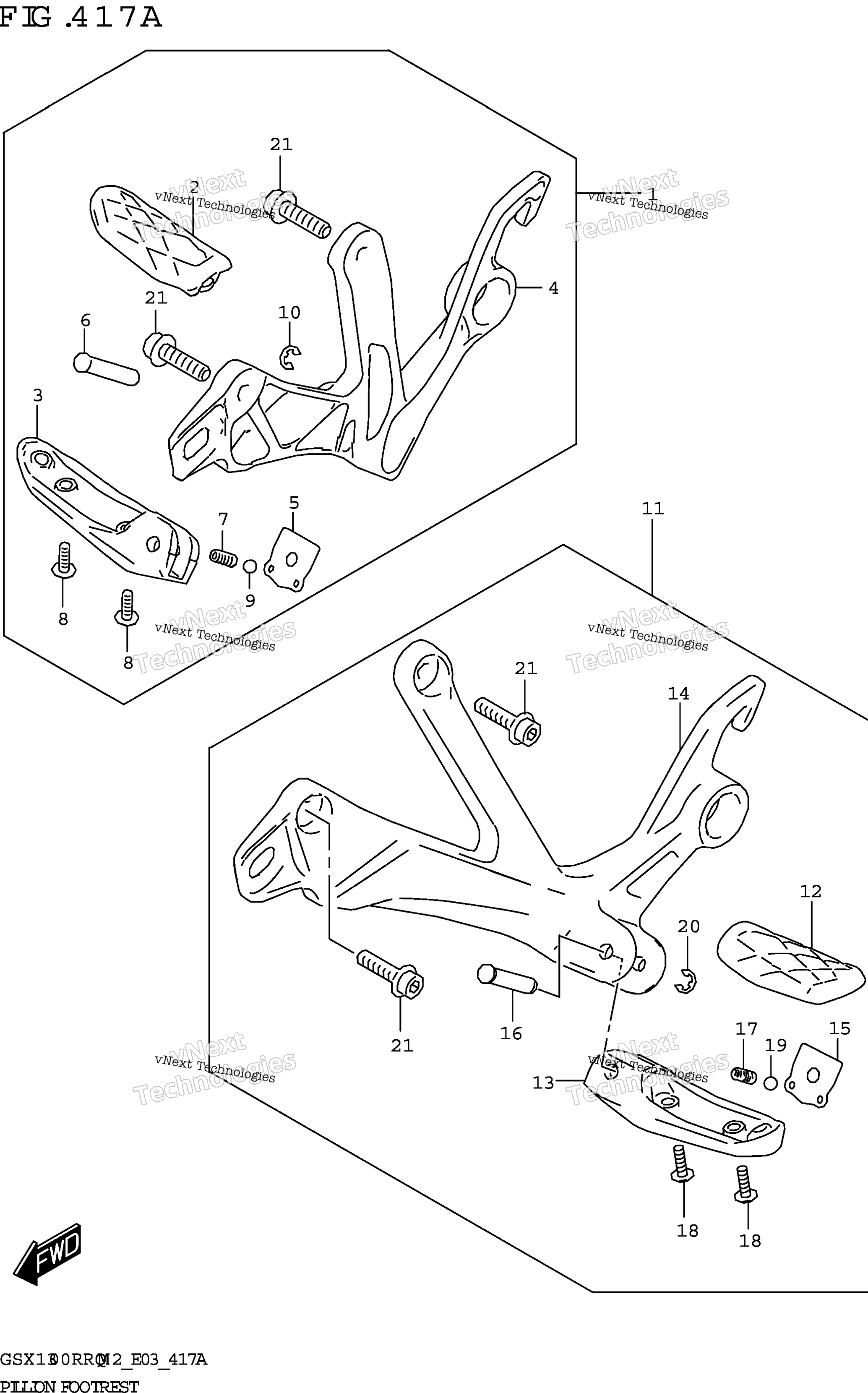 пассажирская Footrest
